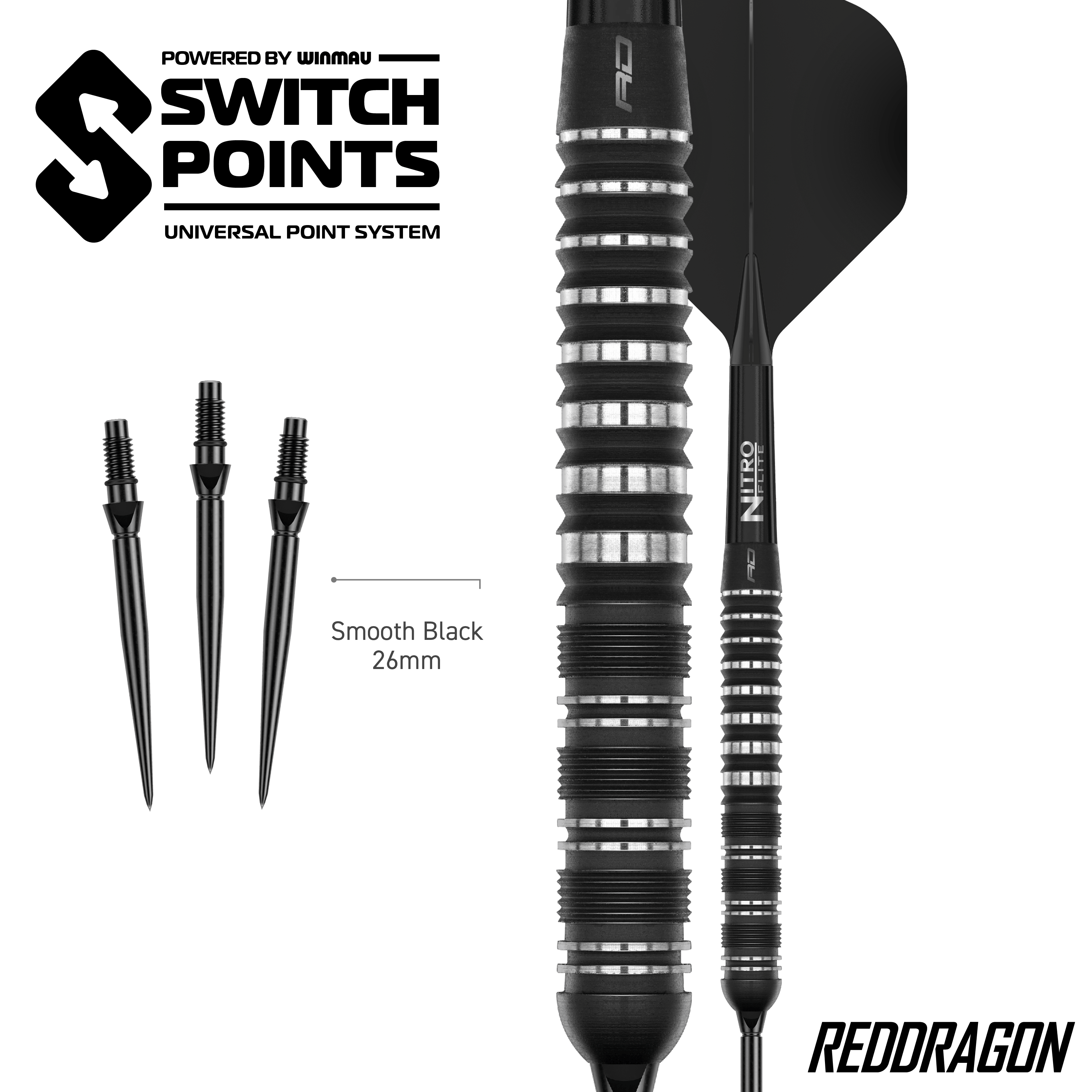 Red Dragon Sable Parallel Switch Point Steel Darts Abgebildet sind die Red Dragon Sable Parallel Switch Point Steeldarts. Präzision und gutes Design zeichnen diese Darts aus.