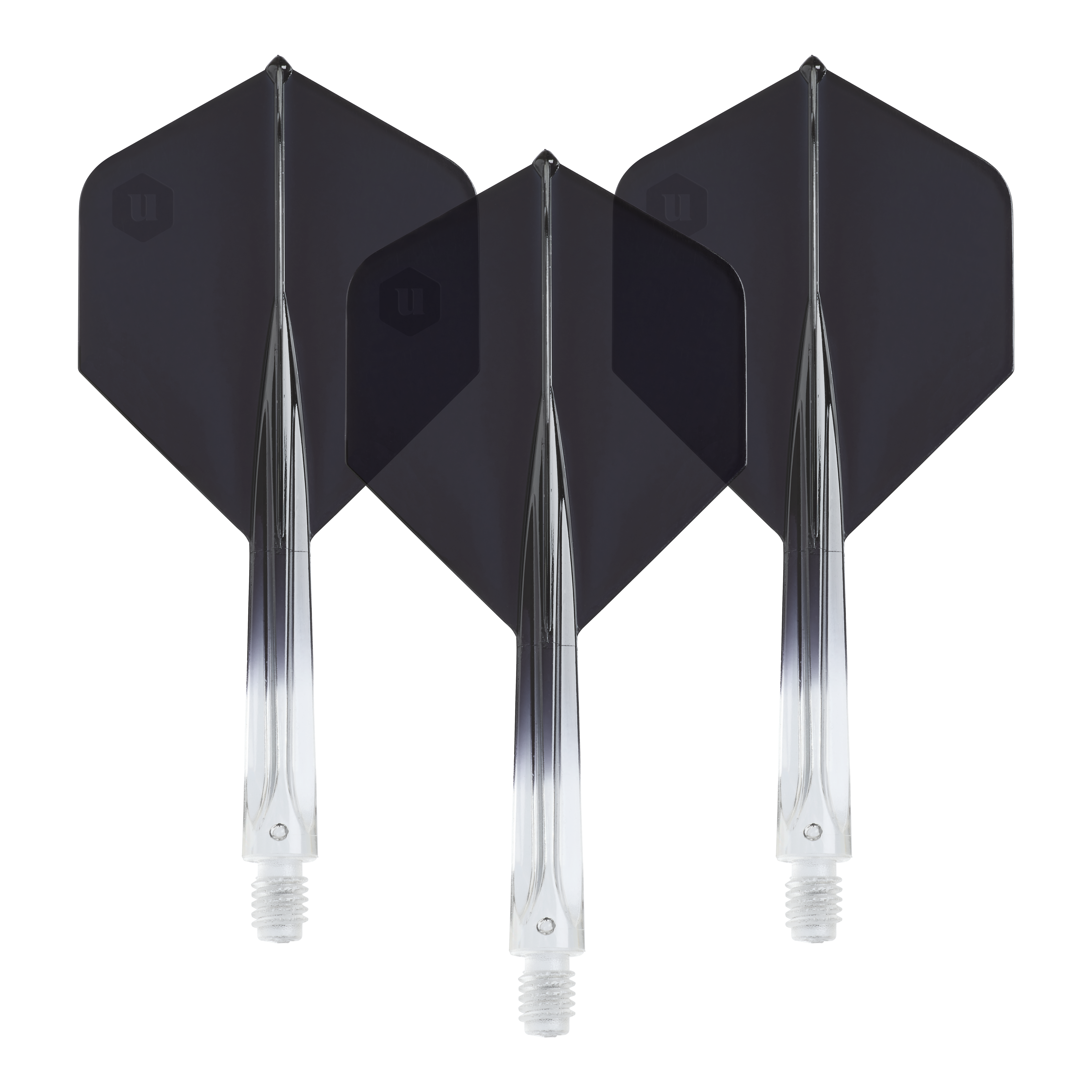 Unicorn Forge Two Tone No2 Standard Flights - Clear Black Unicorn Forge Two Tone No2 Standard Flights - Clear Black