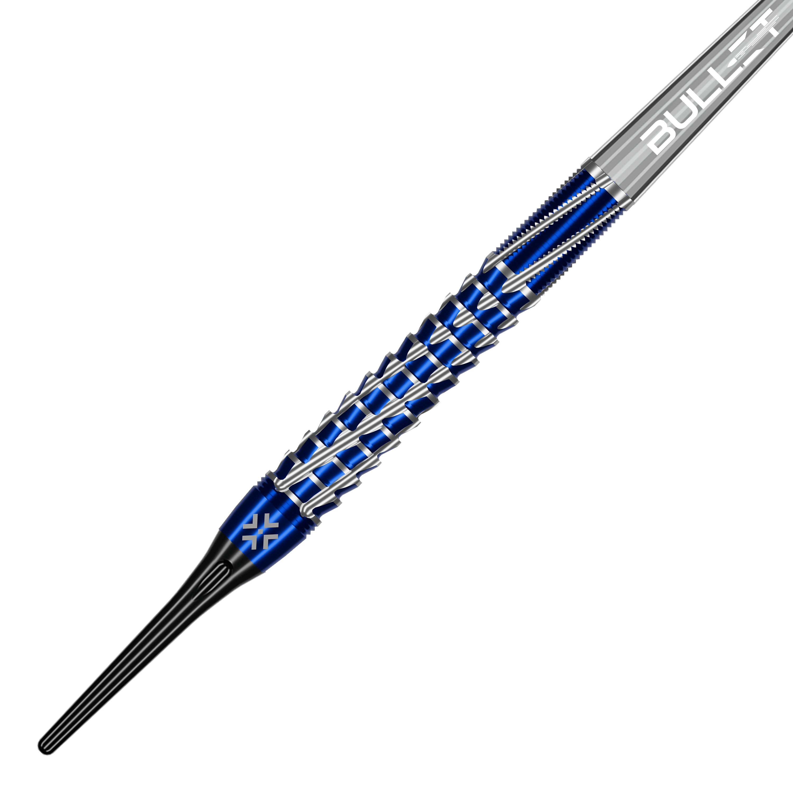 Bullet Hydra Softdarts - 20g Bullet Hydra Softdarts - 20g Darts sind aufgereiht sichtbar. Das Bild hebt die Konstruktion und das glänzende Finish der Darts hervor.