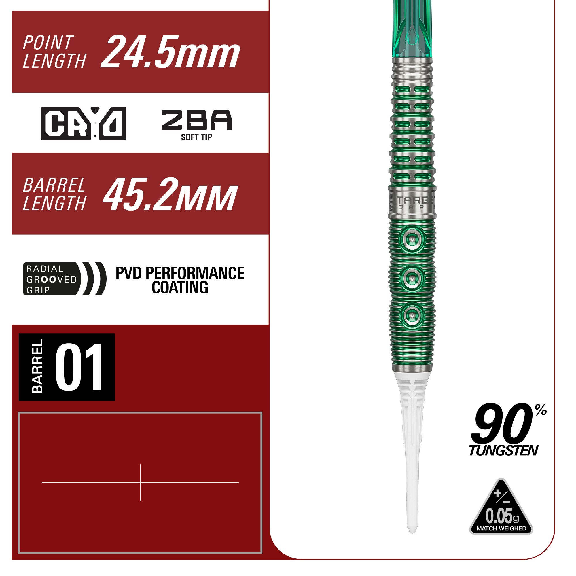 Target Japan Prime Series Motomu Sakai Xeno GEN1 Soft Darts - 19g Hier sind die Target Japan Prime Series Motomu Sakai Xeno GEN1 Softdarts - 19g abgebildet. Das Produkt ist ideal für Präzision und Leistung beim Dartspiel.