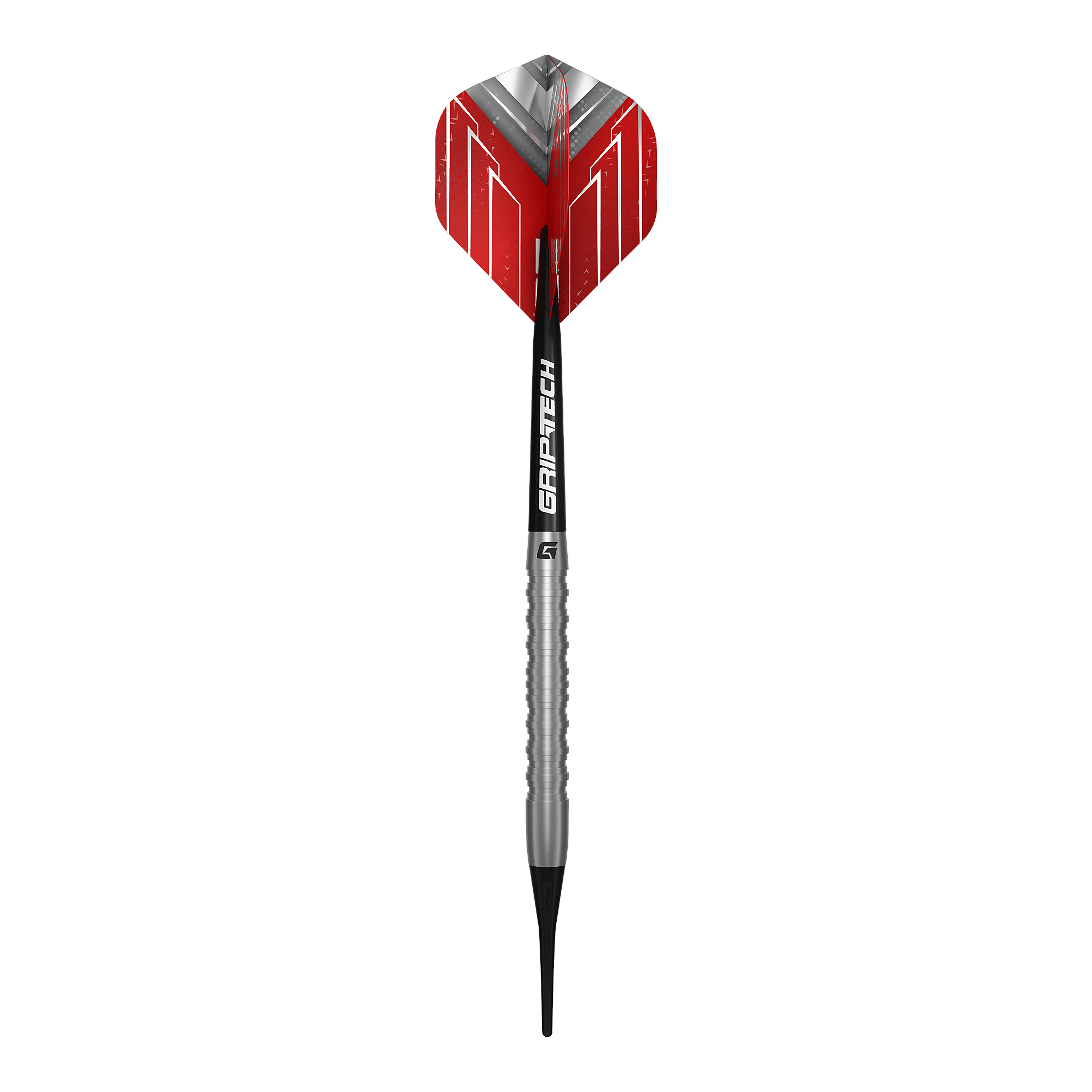 GOAT Podium Silver Softdarts - 18g Das Bild zeigt die GOAT Podium Silver Softdarts mit 18g. Dieses Softdart-Modell ist in Silberfarbe gestaltet.