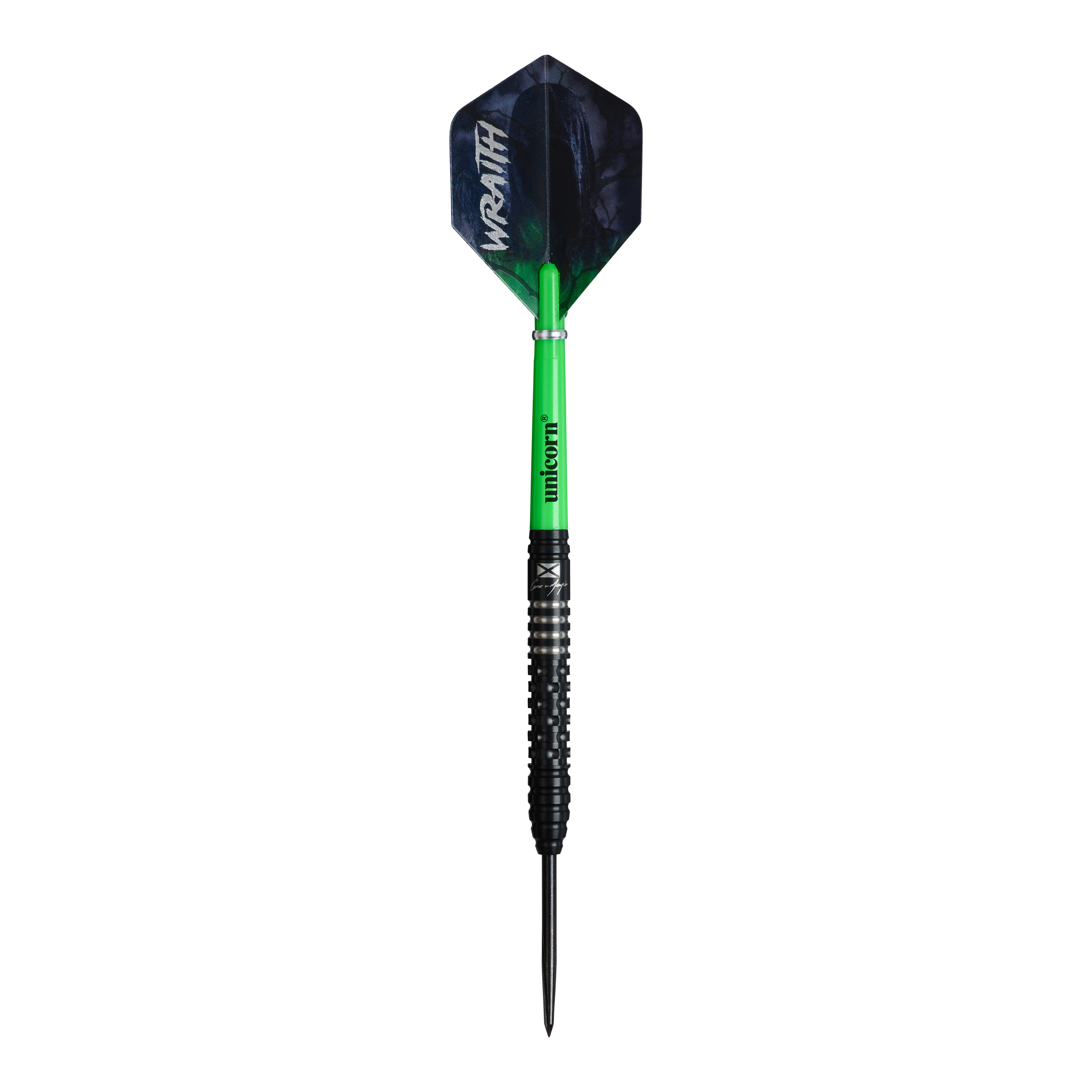 Abgebildet ist das Produkt Unicorn Wraith Cameron Menzies Steeldarts - 23g. Die Steeldarts sind in einer 23-Gramm-Ausführung zu sehen.