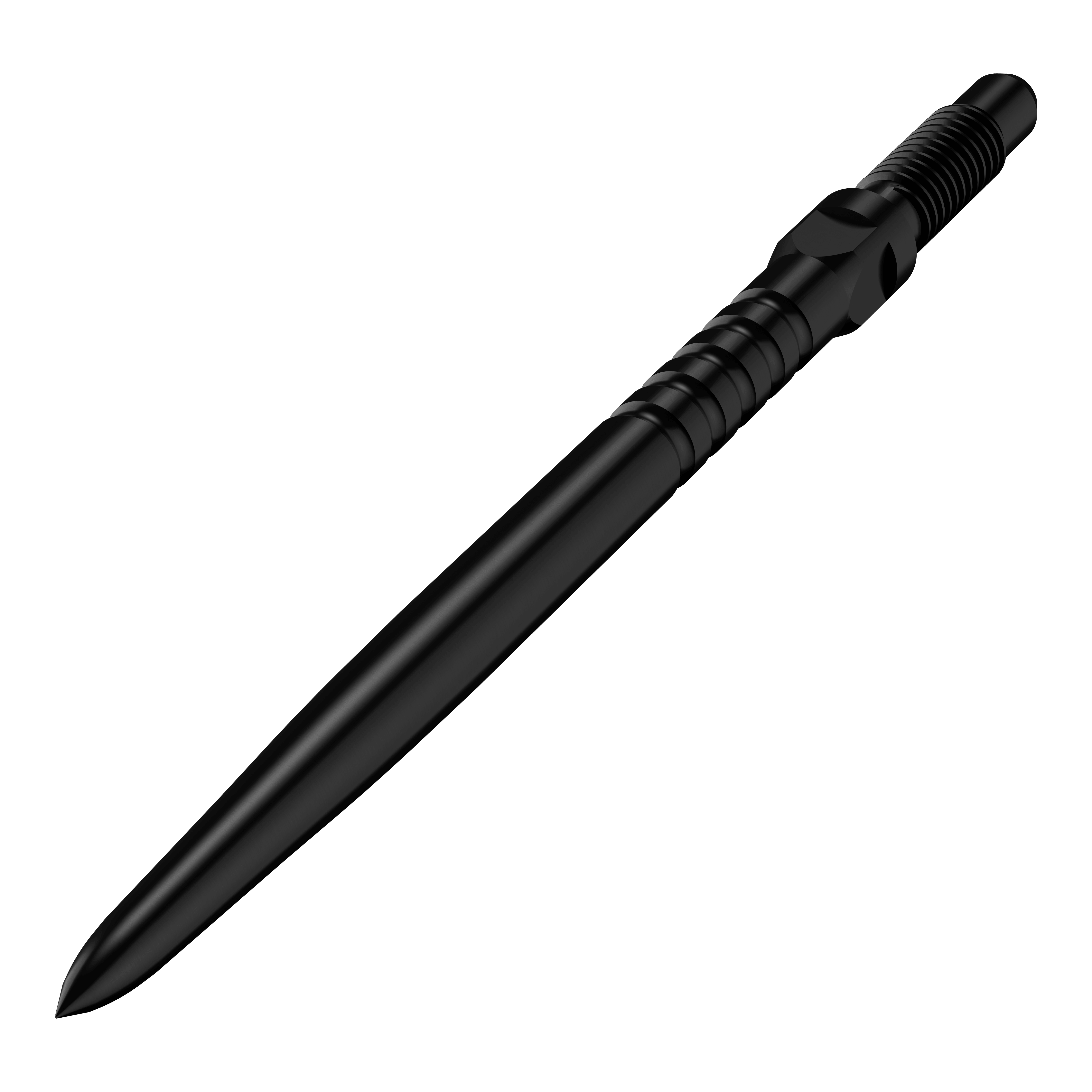Bulls NL Convertible Point Dart Tips - Ringed Grip - Black Hier sieht man einen Satz von schwarzen Dartspitzen mit Rillen. Es handelt sich um BullsNL Convertible Points mit Ringed Grip, 32mm.