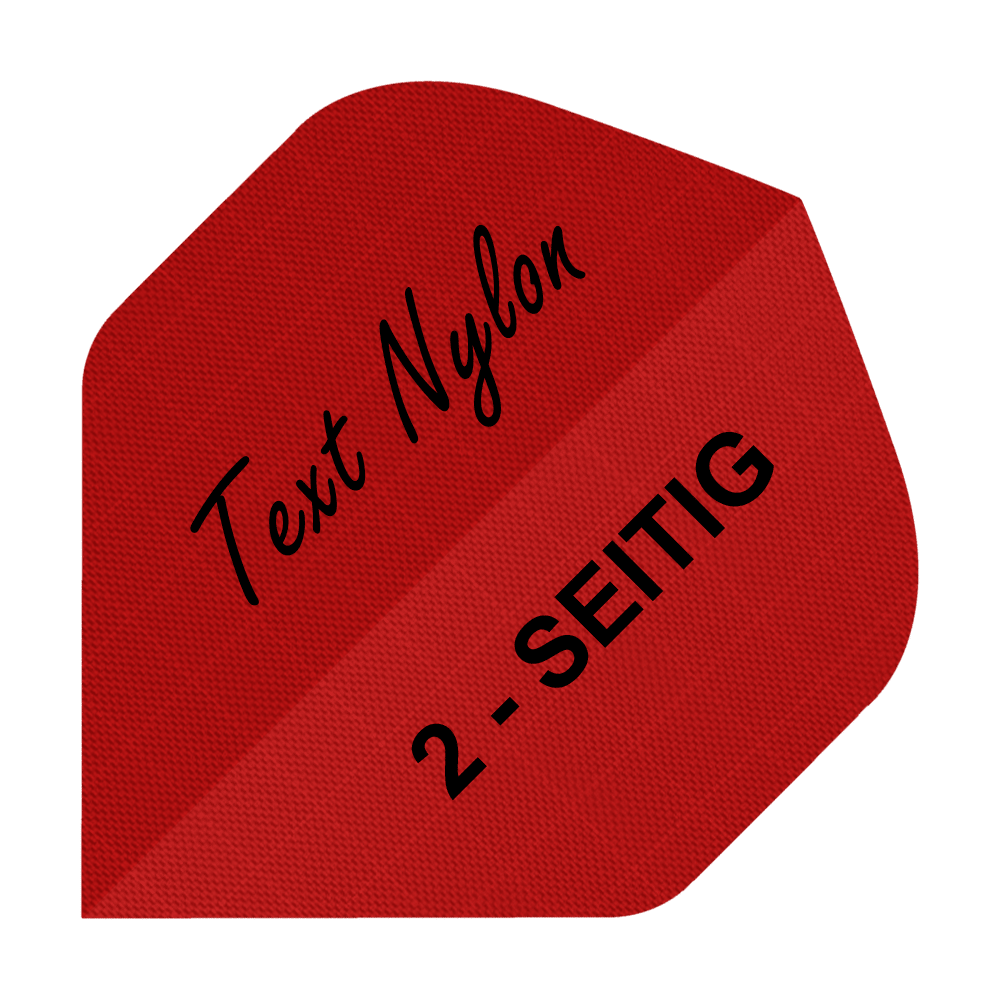 10 Satz Bedruckte Flights 2-Seitig - Wunschtext - Nylon Standard