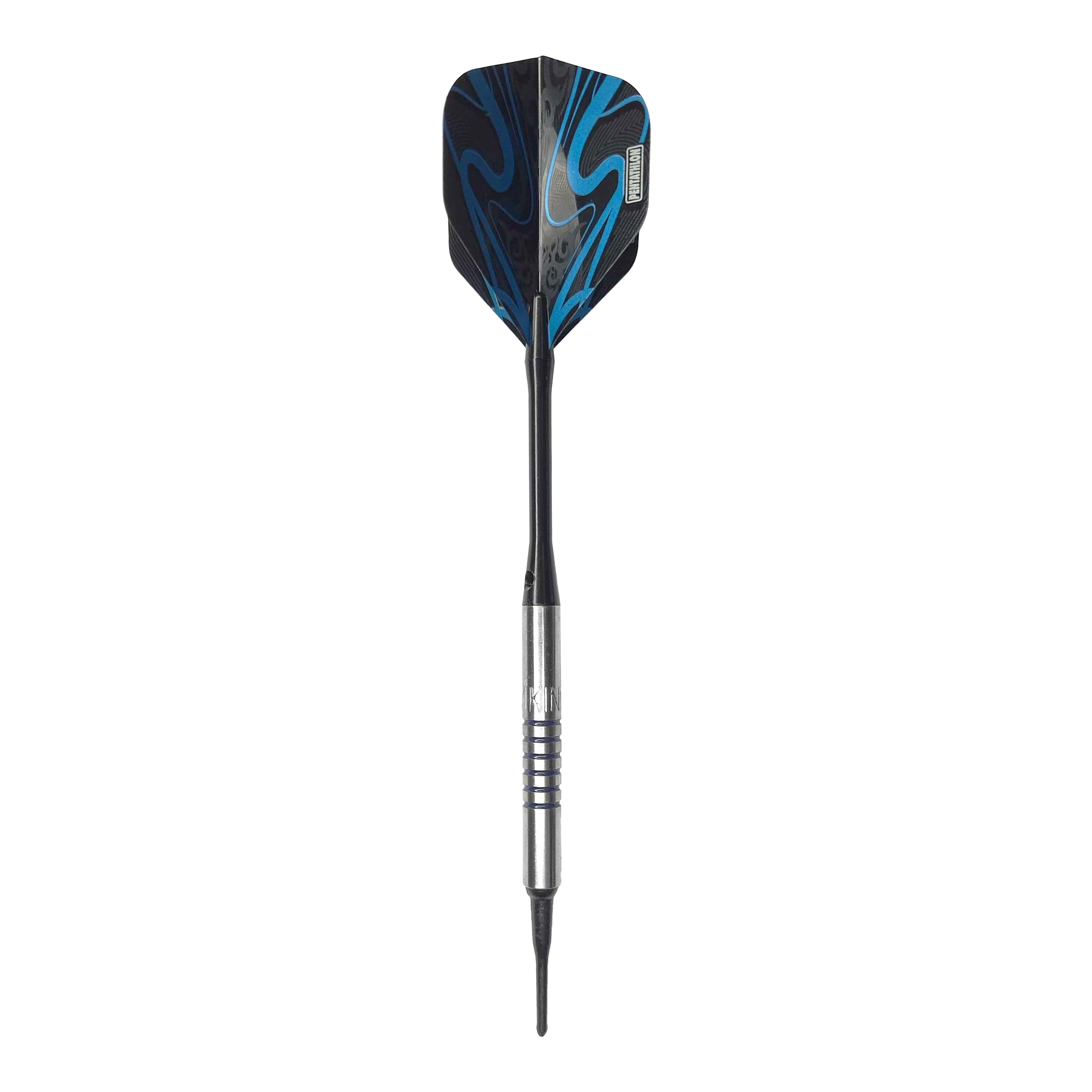 McDart 85 Tungsten V19 soft darts - 16.5g Der McDart 85er Tungsten V19 Softdart wiegt 16,5g und hat ein modernes Design mit blauen und schwarzen Akzenten. Der Dartpfeil besteht aus hochwertigem Tungsten und besitzt einen silbernen, gerillten Schaft.