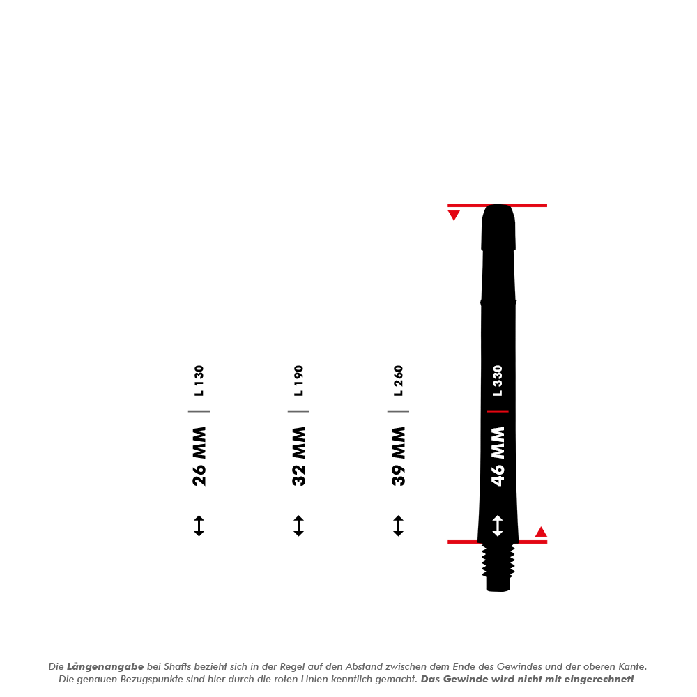 L-L-Style-Shafts Locked Straight - White