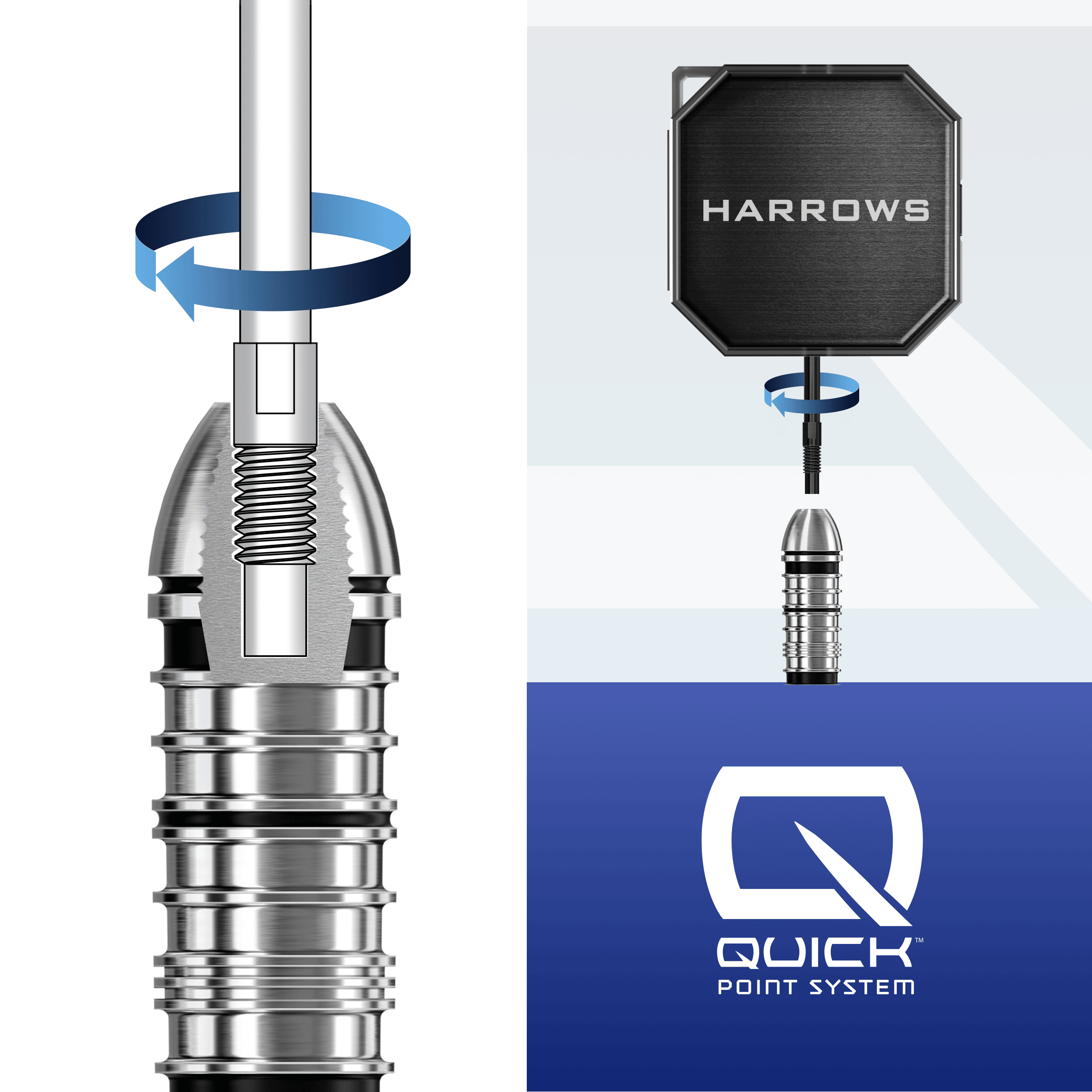 Harrow's Premium Quick Point Tool Case Hier wird das Harrows Premium Quick Point Tool Case präsentiert. Die Tasche eignet sich bestens zum Verstauen von Dartwerkzeug.