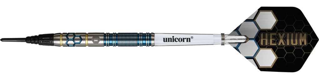 Unicorn Hexium Style 02 Blue & Gold Soft Darts - 21g