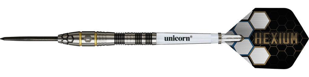 Unicorn Hexium Style 01 Black & Gold Steeldarts