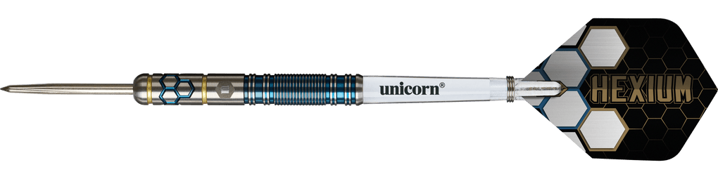 Unicorn Hexium Style 02 Blue & Gold Steeldarts