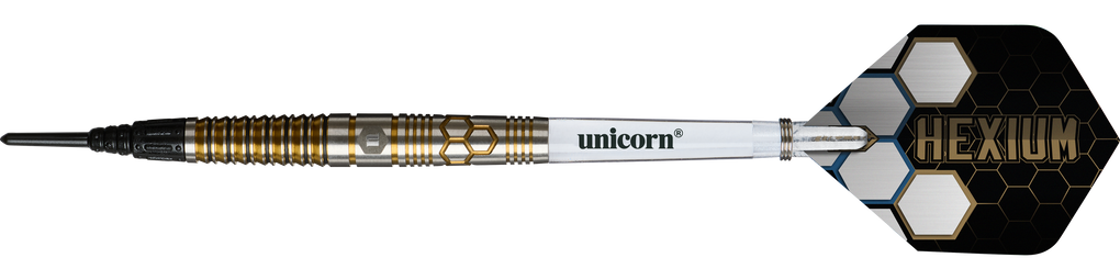 Unicorn Hexium Style 03 Gold & Black Soft Darts - 23g