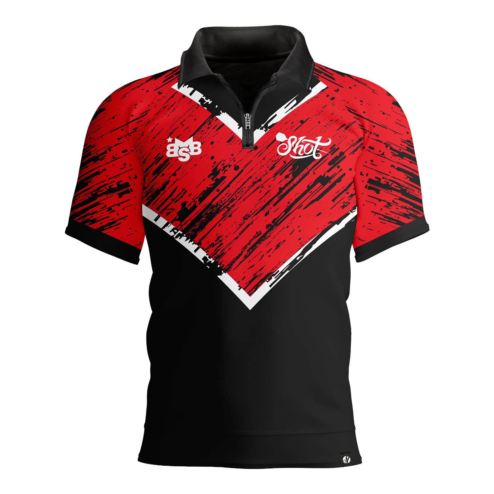 Shot Michael Smith Red Stripe Polo Dart Shirt Shot Michael Smith Red Stripe Polo Dart Shirt