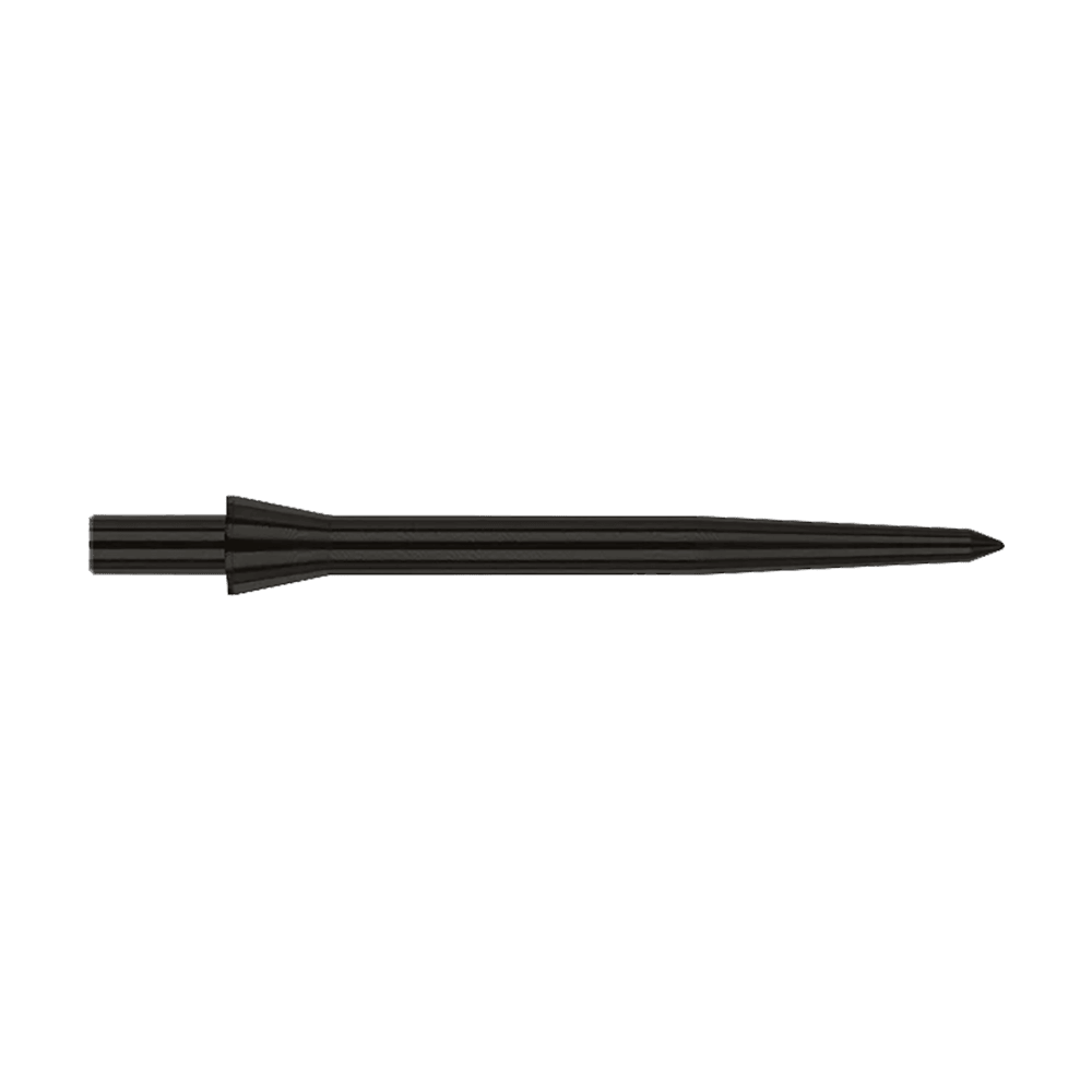 Red Dragon Raptor Plain Black steel dart tips - 30mm Dies ist eine schwarze Steeldartspitze der Marke Red Dragon, Modell Raptor Plain Black. Sie ist 28 mm lang und hat ein schlichtes, elegantes Design.