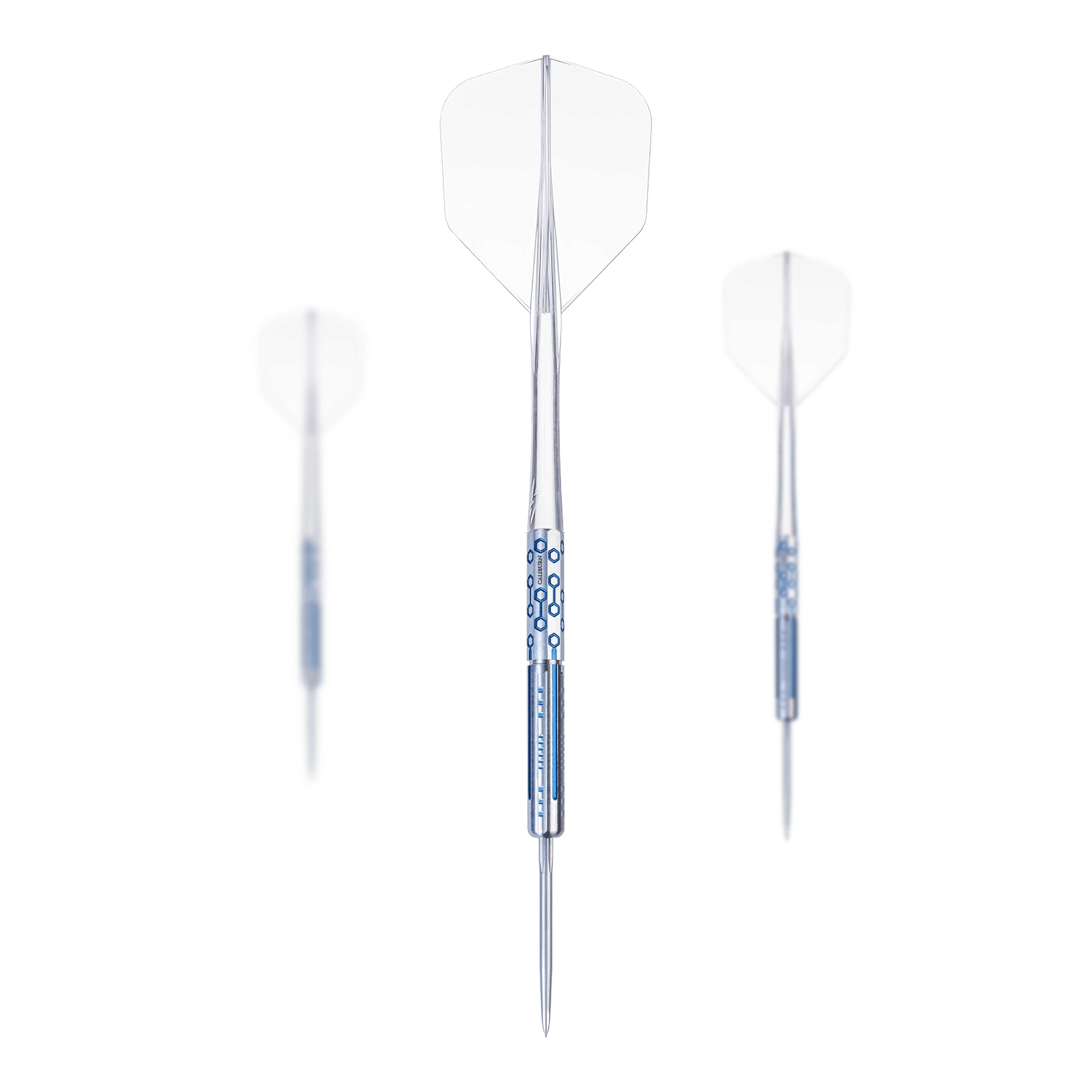 Dieses Bild präsentiert das Set Caliburn Starships Series Demeter Steeldarts mit einem Gewicht von 23g. Perfekt für Dartfans und Sammler.