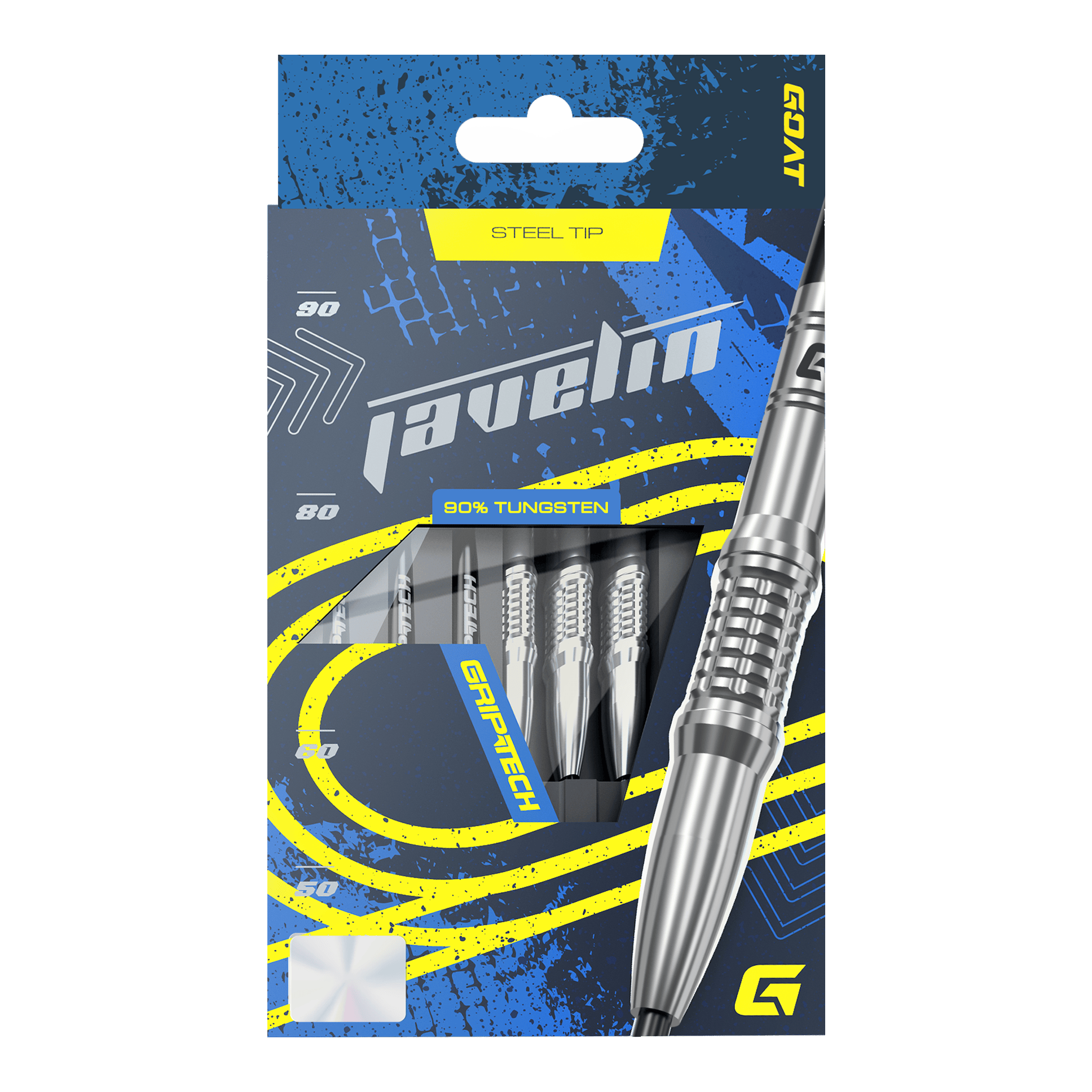 Gezeigt wird das GOAT Javelin Tungsten Steeldarts Set. Die Steeldarts sind für hohe Leistung konzipiert.