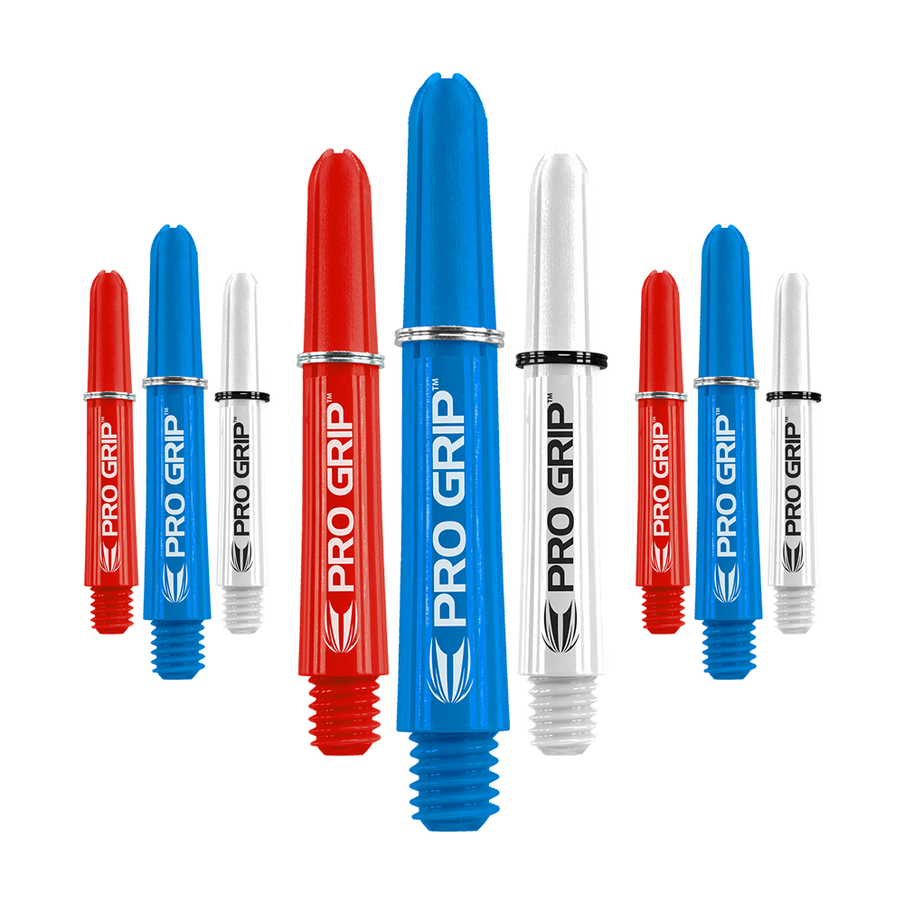 Target Pro Grip Shafts - 3 Sets - Rot Blau Weiß