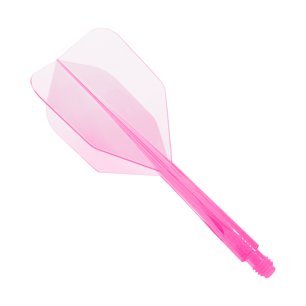 Condor_AXE_Neon_Flight_System_Pink_Small_1 Das Bild zeigt das Produkt "Condor Axe Neon Pink Flight-System Small". Es ist ein einteiliges Dartflight-Set in leuchtendem Neonpink.