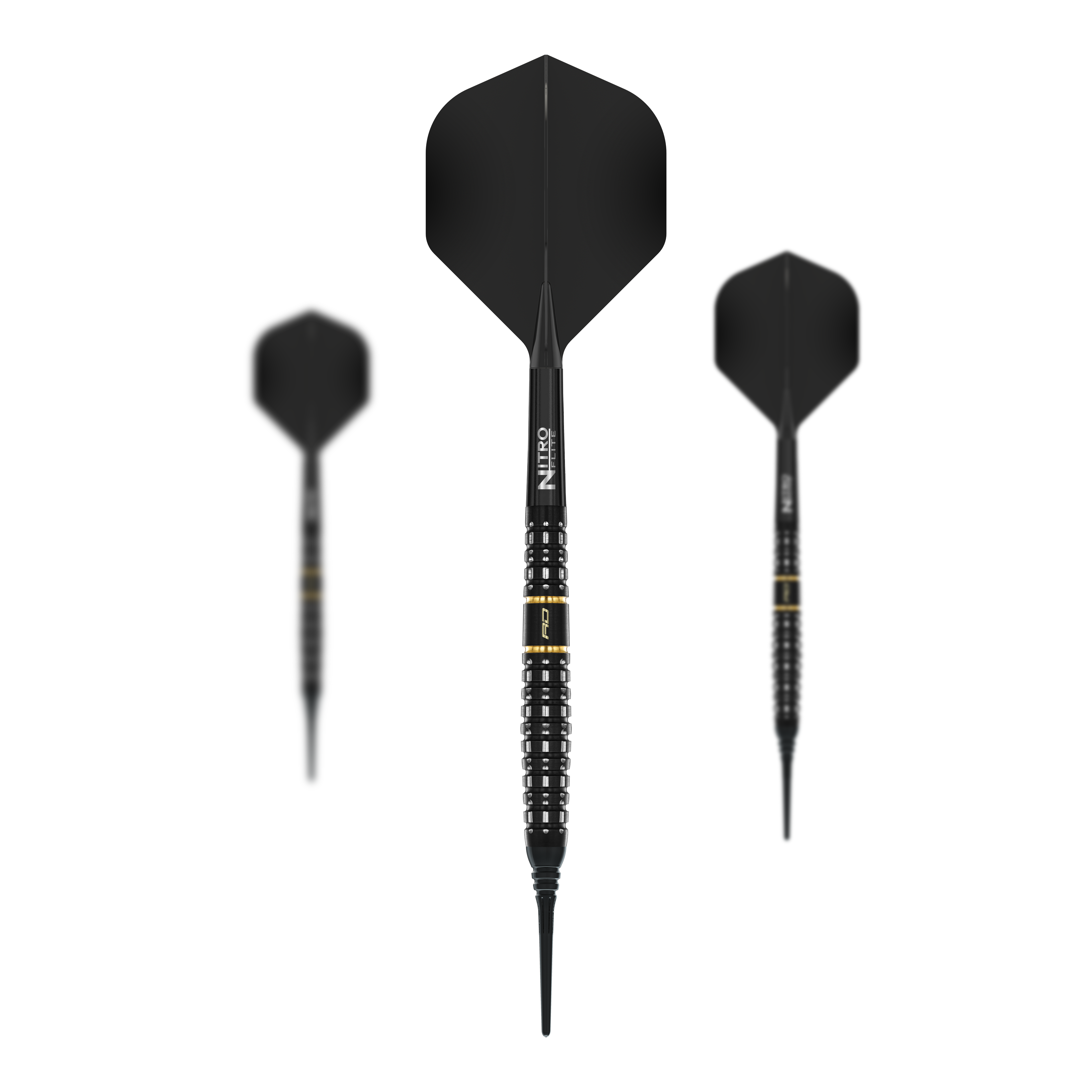 Dies ist ein Bild der Red Dragon Ascend Torpedo Softdarts - 22g. Die Darts sind speziell für das Softdartspiel konzipiert.