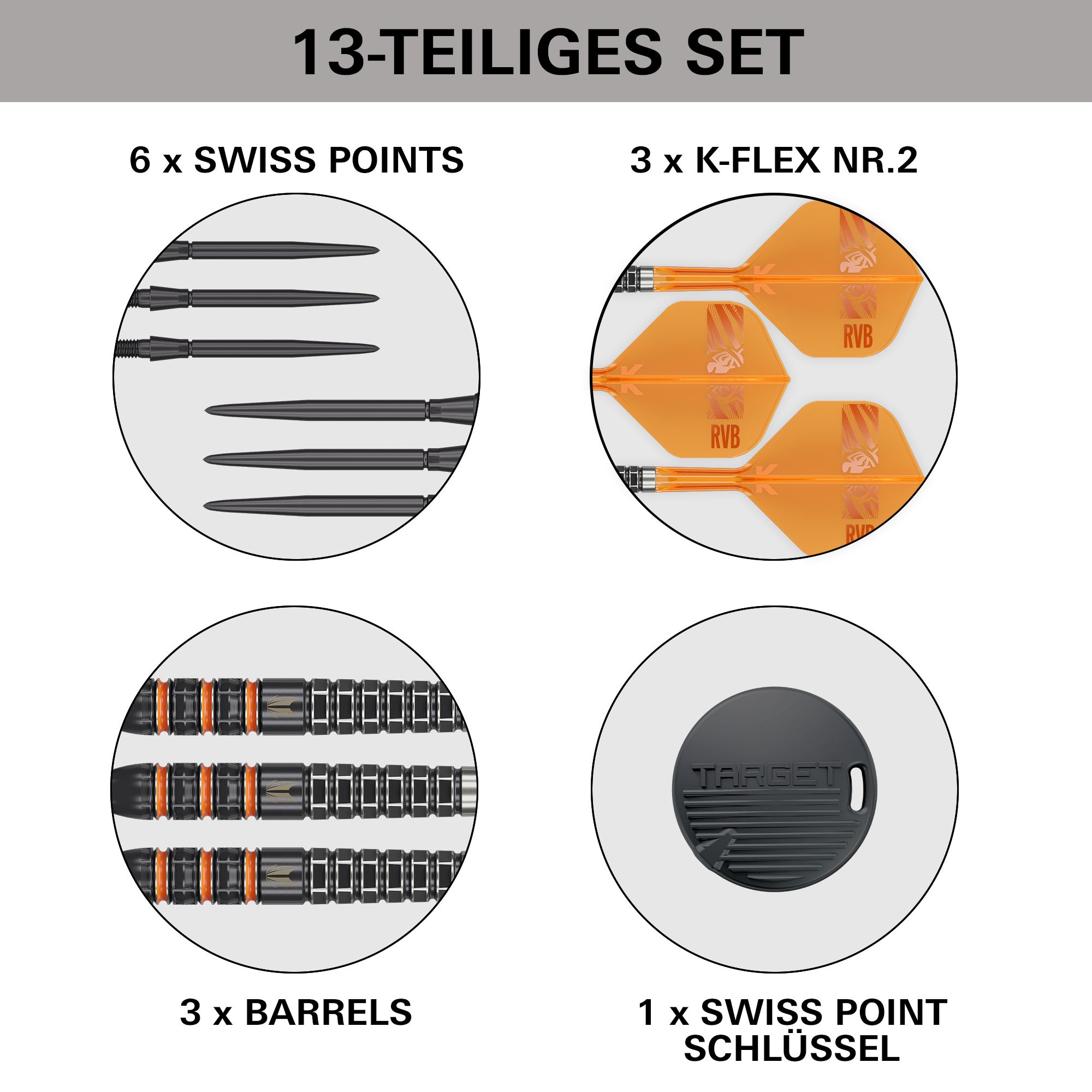 Target Raymond Van Barneveld 95K Swiss Points Steel Darts Dieses Bild zeigt die Target Raymond Van Barneveld 95K Swiss Points Steeldarts. Sie sind speziell für anspruchsvolle Dartspieler entwickelt.