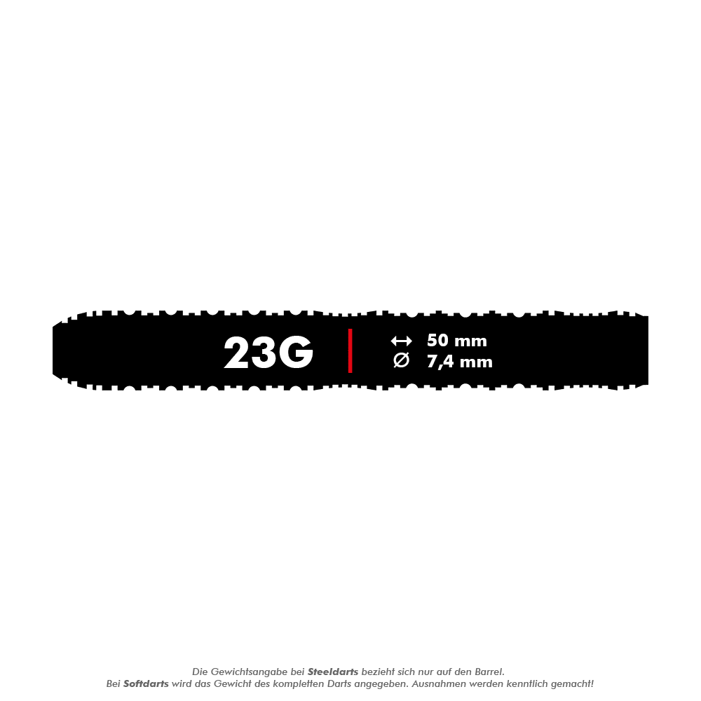 Shot ZEN Straight Turbo Point Steel Darts - 23g Shot ZEN Straight Turbo Point Steel Darts - 23g