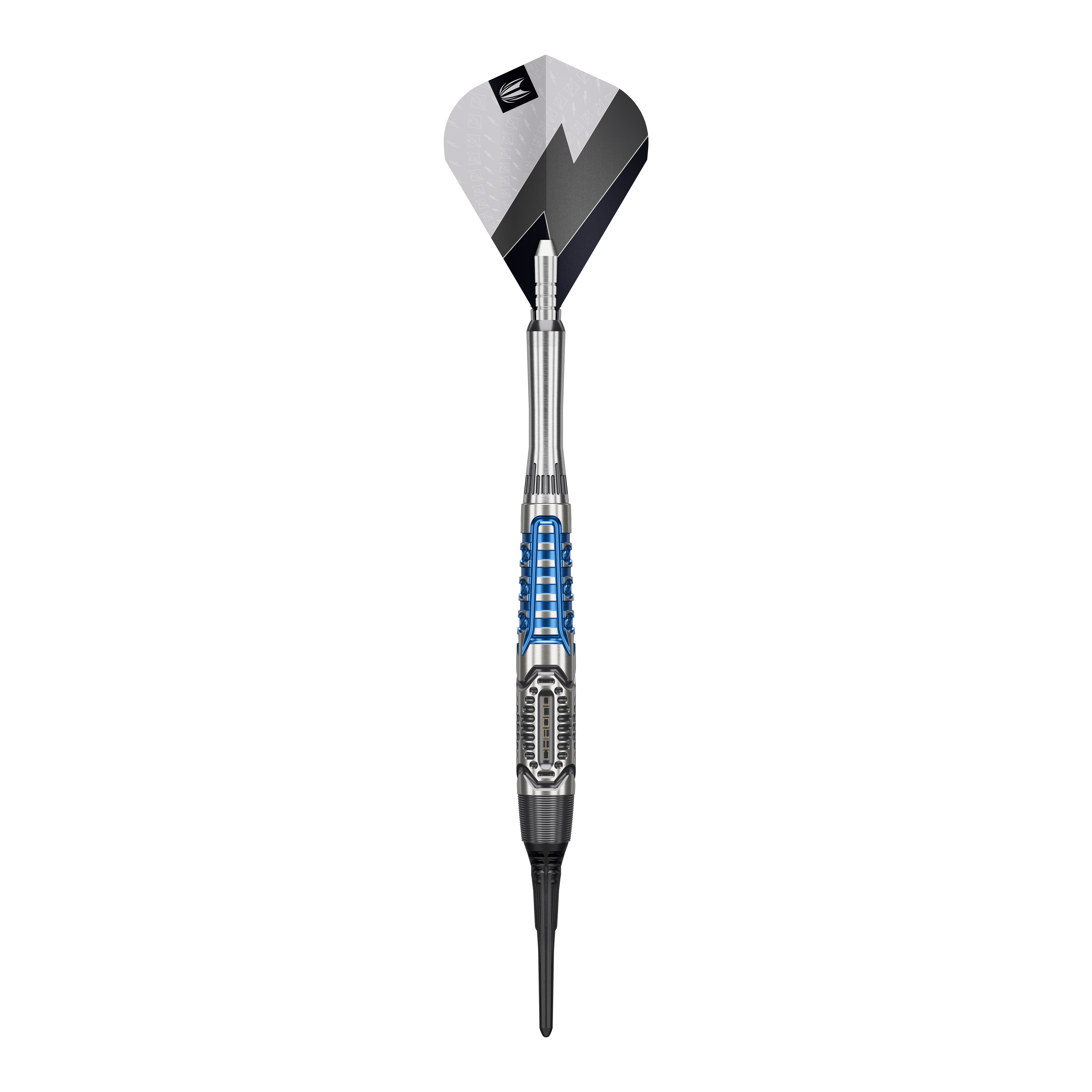 Target Phil Taylor Power X Chrono soft darts Das Bild zeigt die Target Phil Taylor Power X Chrono Softdarts. Es handelt sich um spezielle Softdarts, benannt nach dem bekannten Dartspieler Phil Taylor.