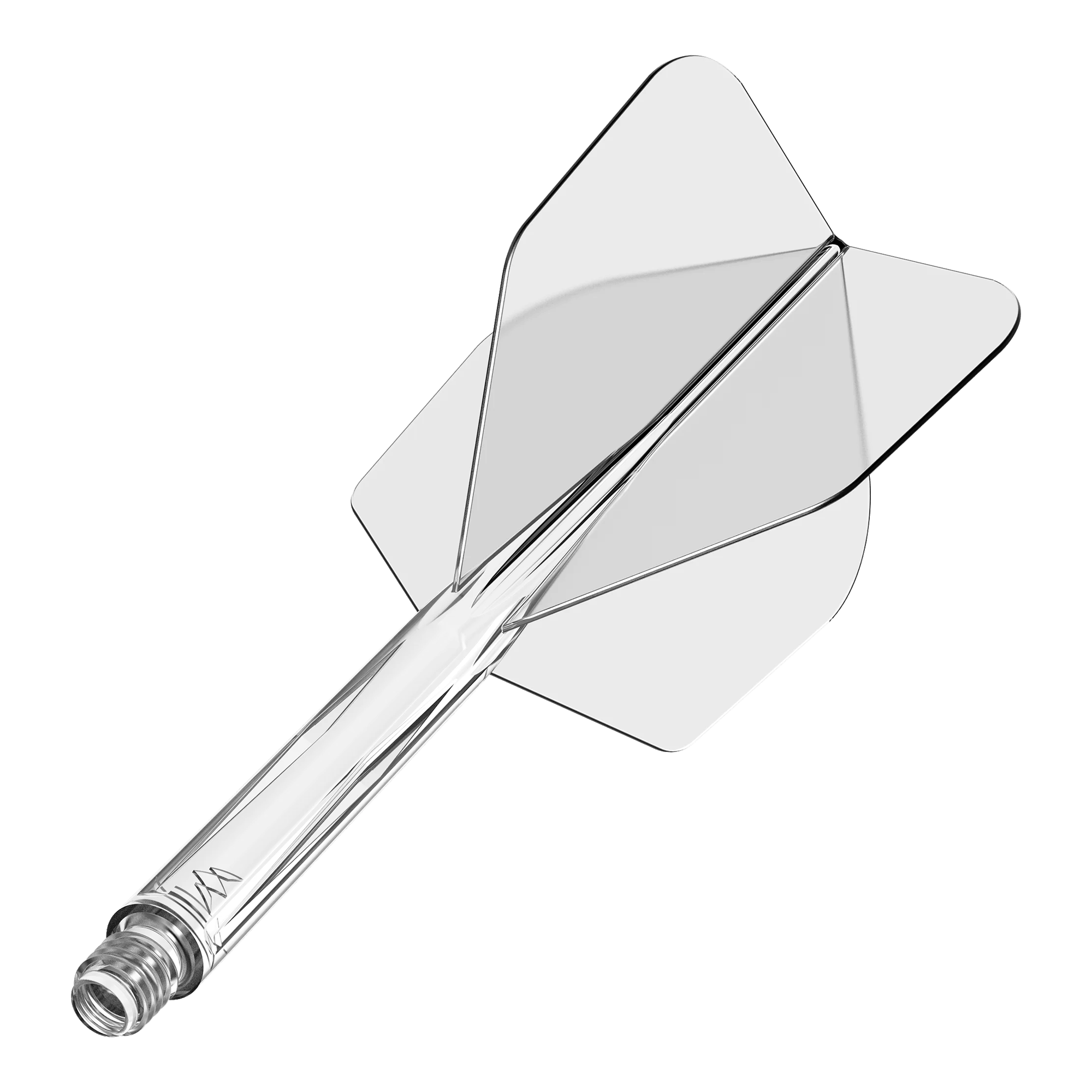 Mission Force 90 No6 Flight Shaft System - Clear Das Bild zeigt das Produkt "Mission Force 90 No6 Flight-Shaft-System - Clear". Es handelt sich um ein durchsichtiges Flightsystem für Darts.
