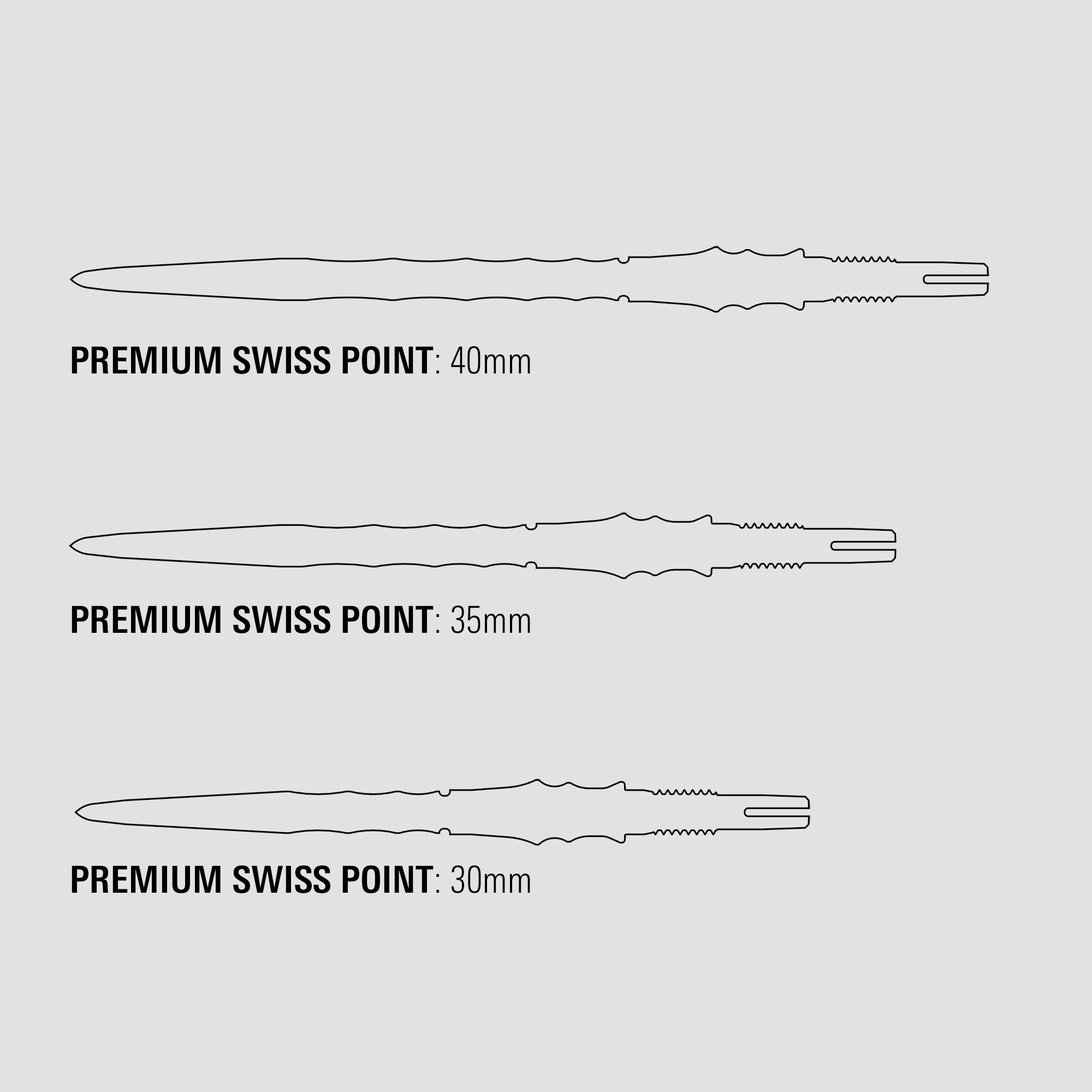 Target Japan Premium Swiss Point Dart Tips - Silver Die Abbildung zeigt die Target Japan Premium Swiss Point Dartspitzen in Silber. Die Spitzen sind speziell für professionelle Dartspiele hergestellt.