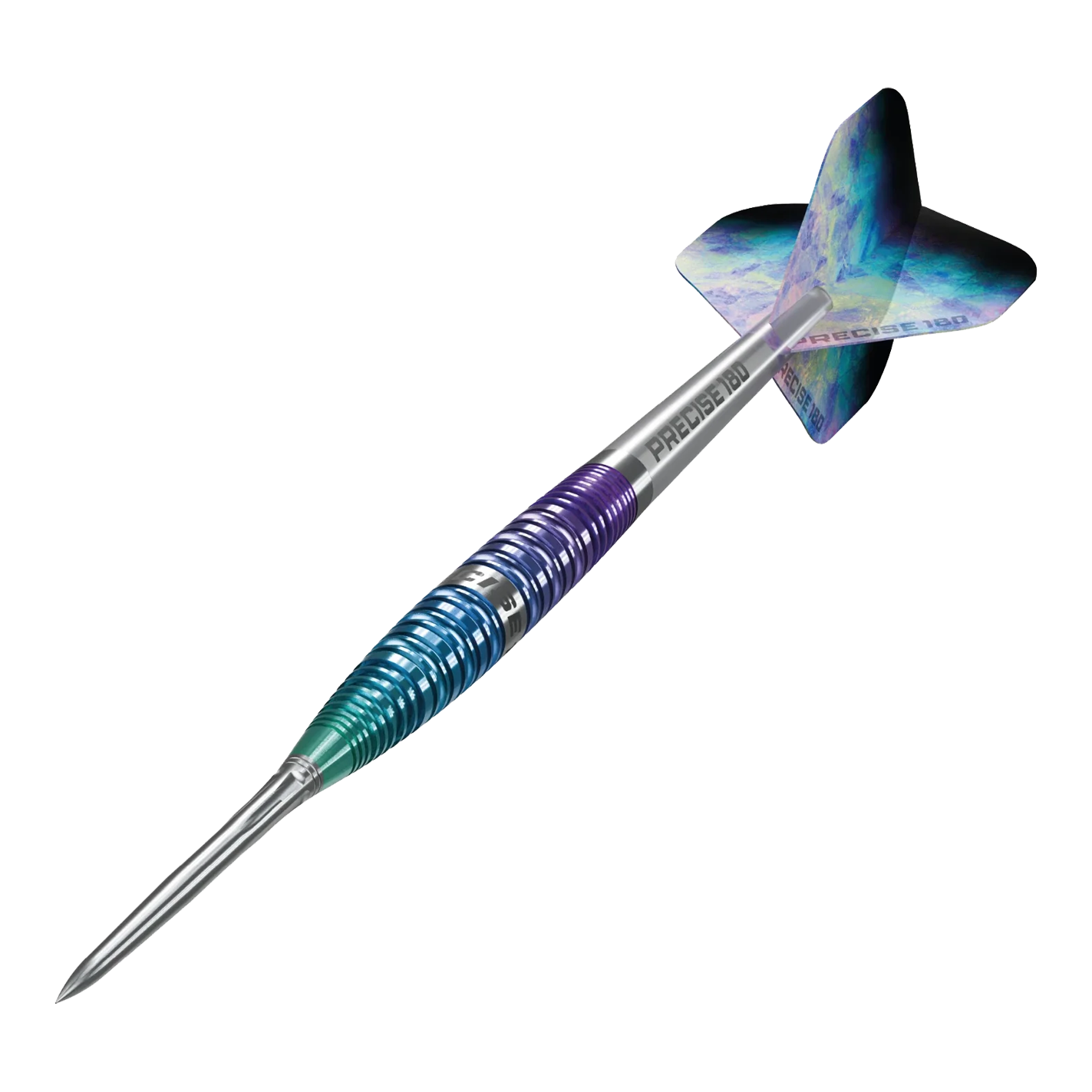 Precise 180 Northern Lights steel darts Abgebildet sind die Precise 180 Northern Lights Steeldarts. Die Steeldarts zeichnen sich durch ihr spezielles Design aus.
