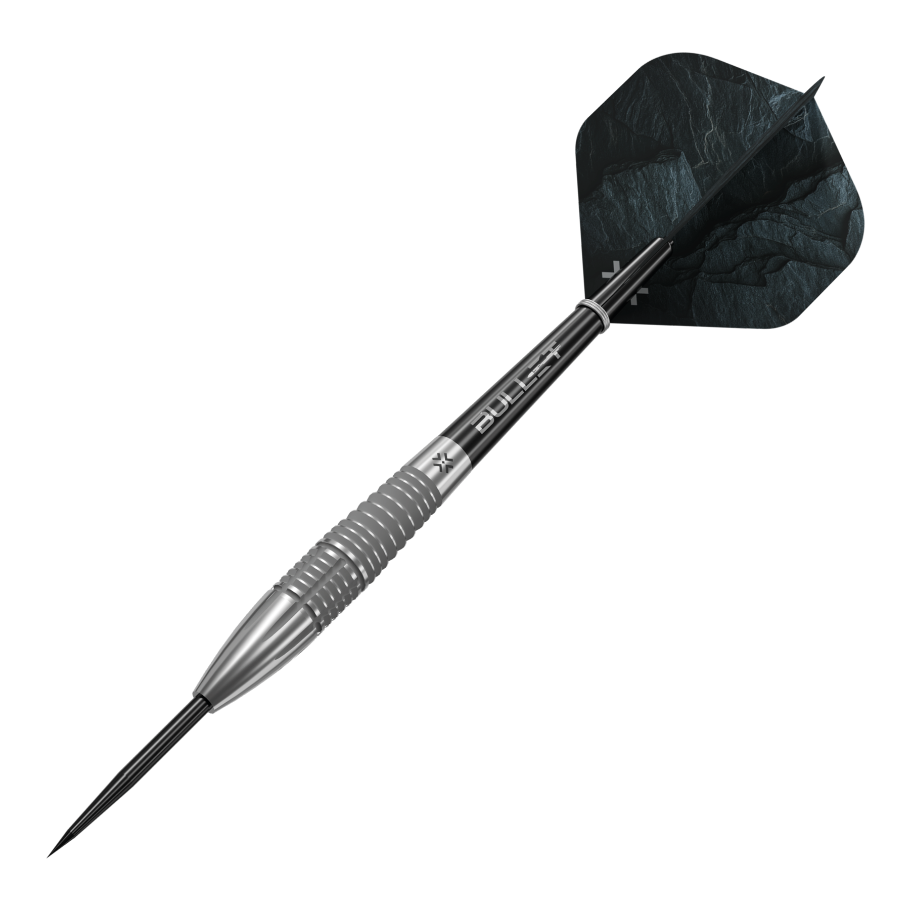Dieses Bild zeigt die Bullet Monolith Steel Darts. Die Darts sind für das Steeldart-Spiel entwickelt.