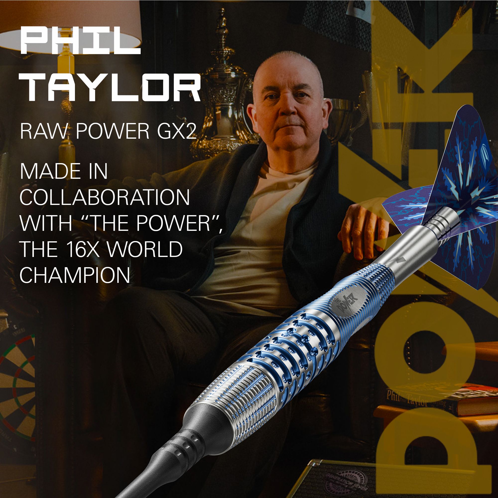Target Phil Taylor Gx2 soft darts Dieses Bild zeigt die Target Phil Taylor Gx2 Softdarts. Die Darts sind für das Softdart-Spiel geeignet.