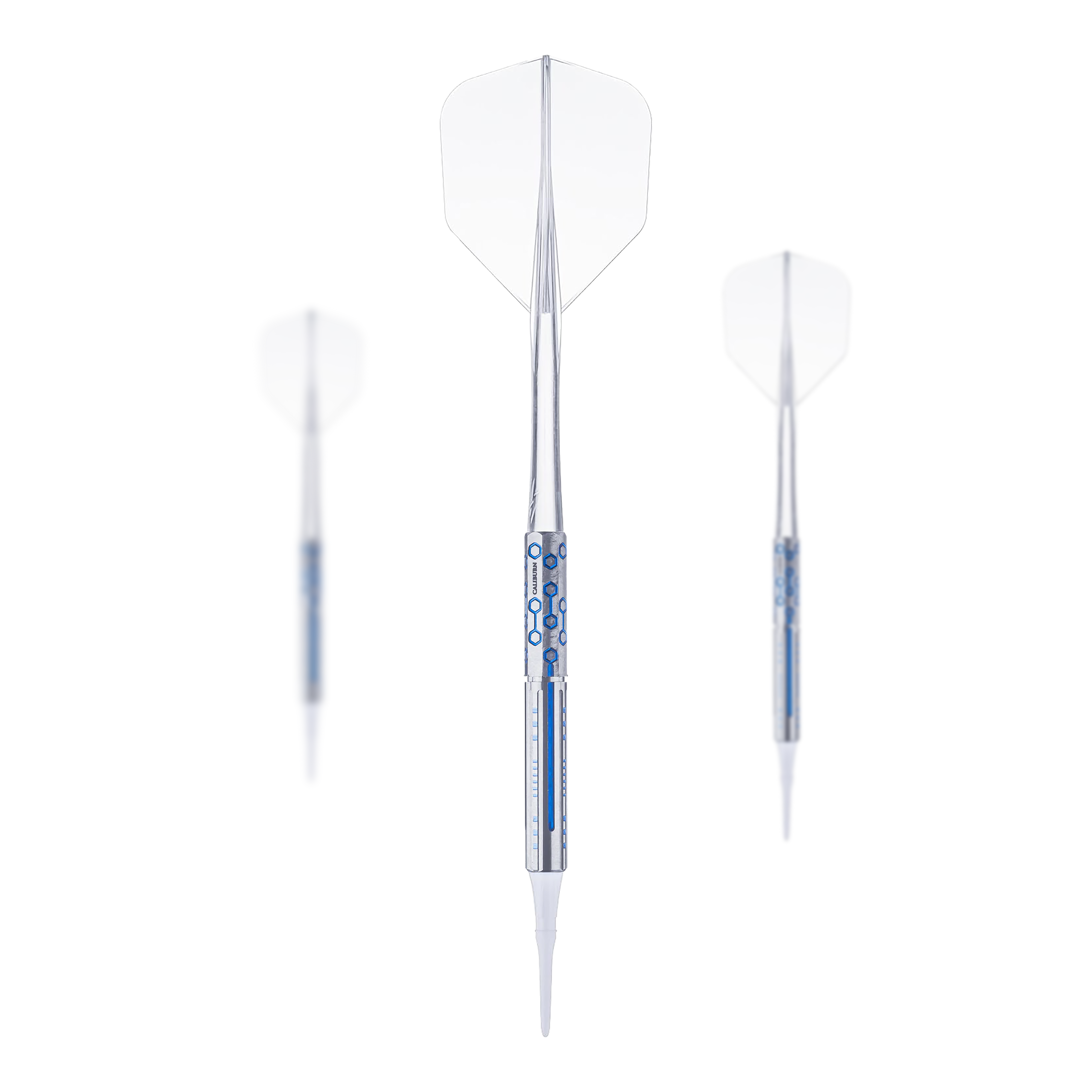 Caliburn Starships Series Demeter Softdarts - 20g Das Bild zeigt die Caliburn Starships Series Demeter Softdarts mit einem Gewicht von 20g. Es handelt sich um ein Set von hochwertigen Softdarts für präzises Dartspiel.