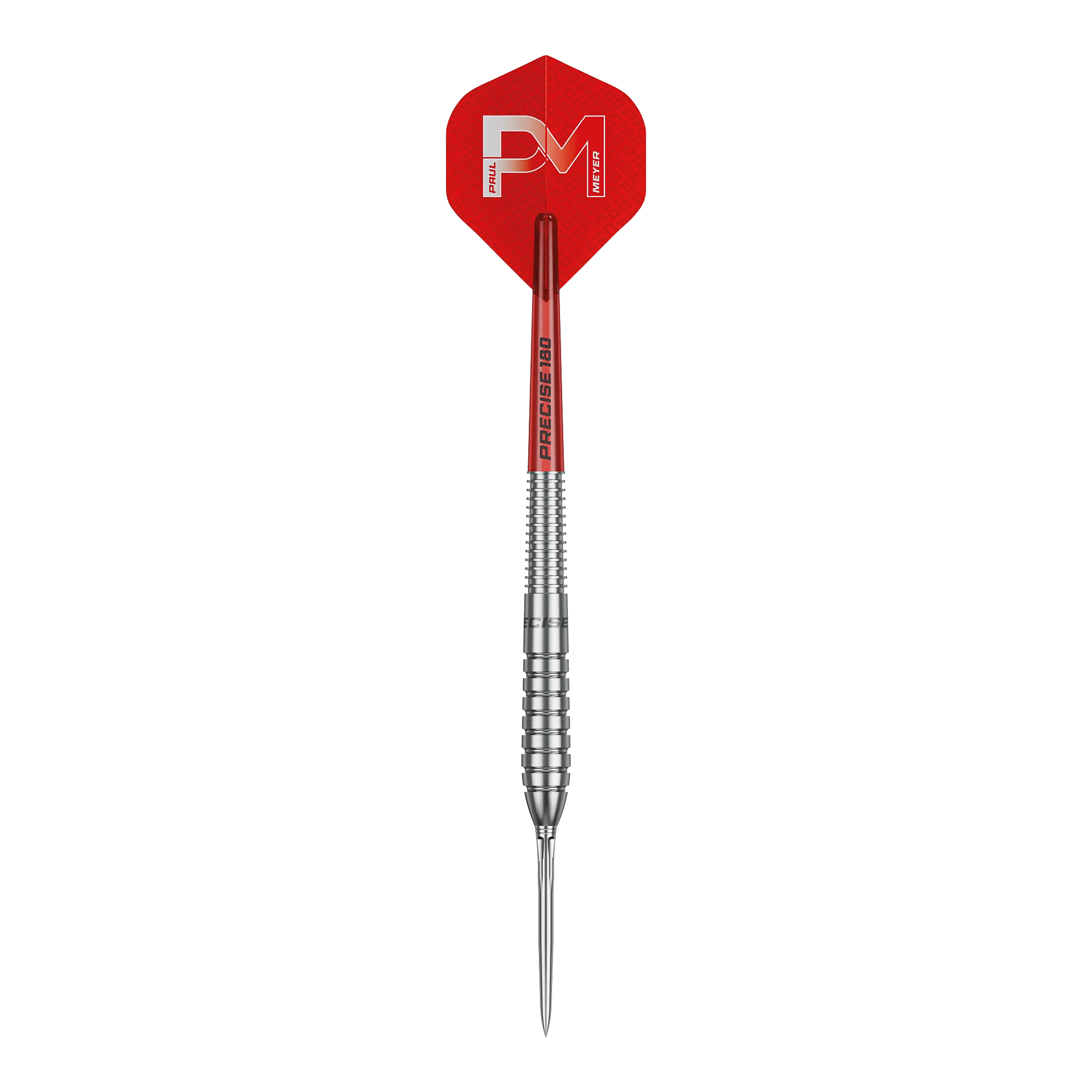 Precise 180 Paul Meyer Version 1 steel darts Abbildung der Precise 180 Paul Meyer Version 1 Steeldarts. Diese Darts sind für präzises Werfen konzipiert.