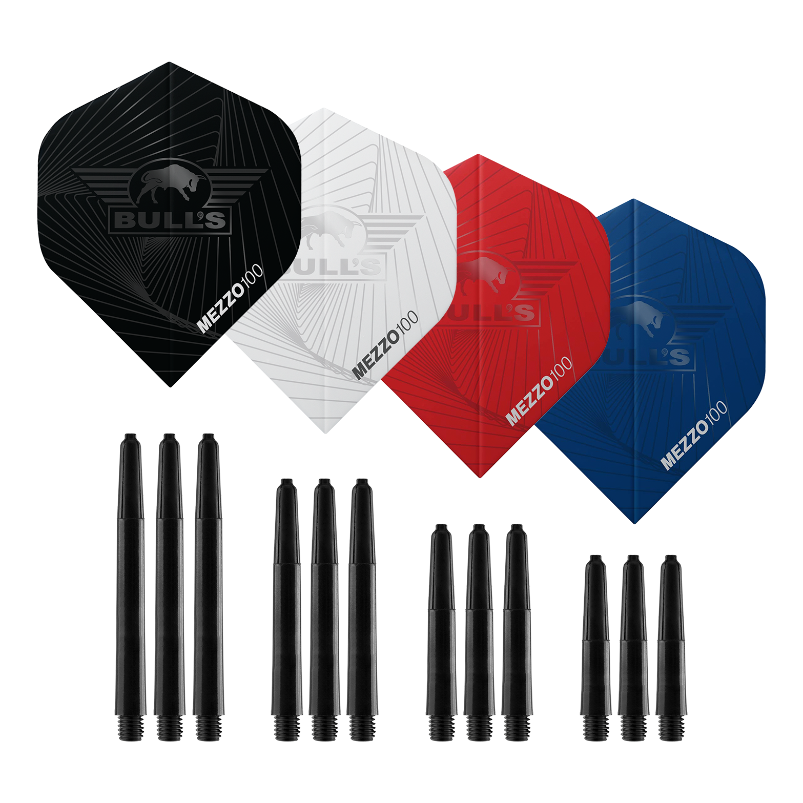 Bulls NL Bundle Of Steel - 4 Sets Brass Steeldarts Hier sind die Bulls NL Bundle Of Steel - 4 Sets Brass Steeldarts zu sehen. Das Produkt besteht aus vier Sets Steeldarts aus Messing.