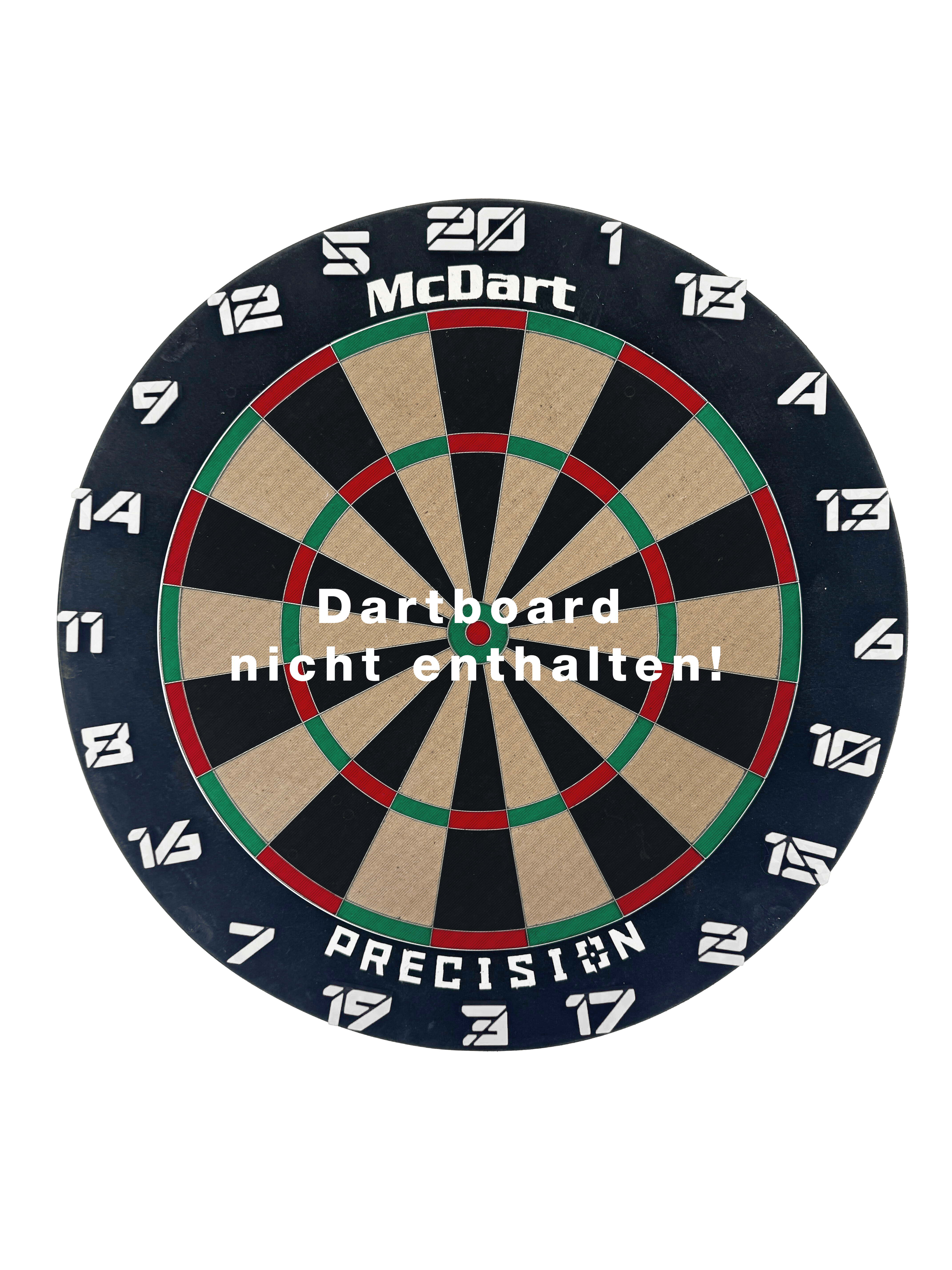 McDart Dartboard Number Rings / Number Ring Cyber Das Bild zeigt ein Objekt mit dem Dateinamen 'Cyber wei Board'. Das Objekt befindet sich auf einem Brett und ist weiß.