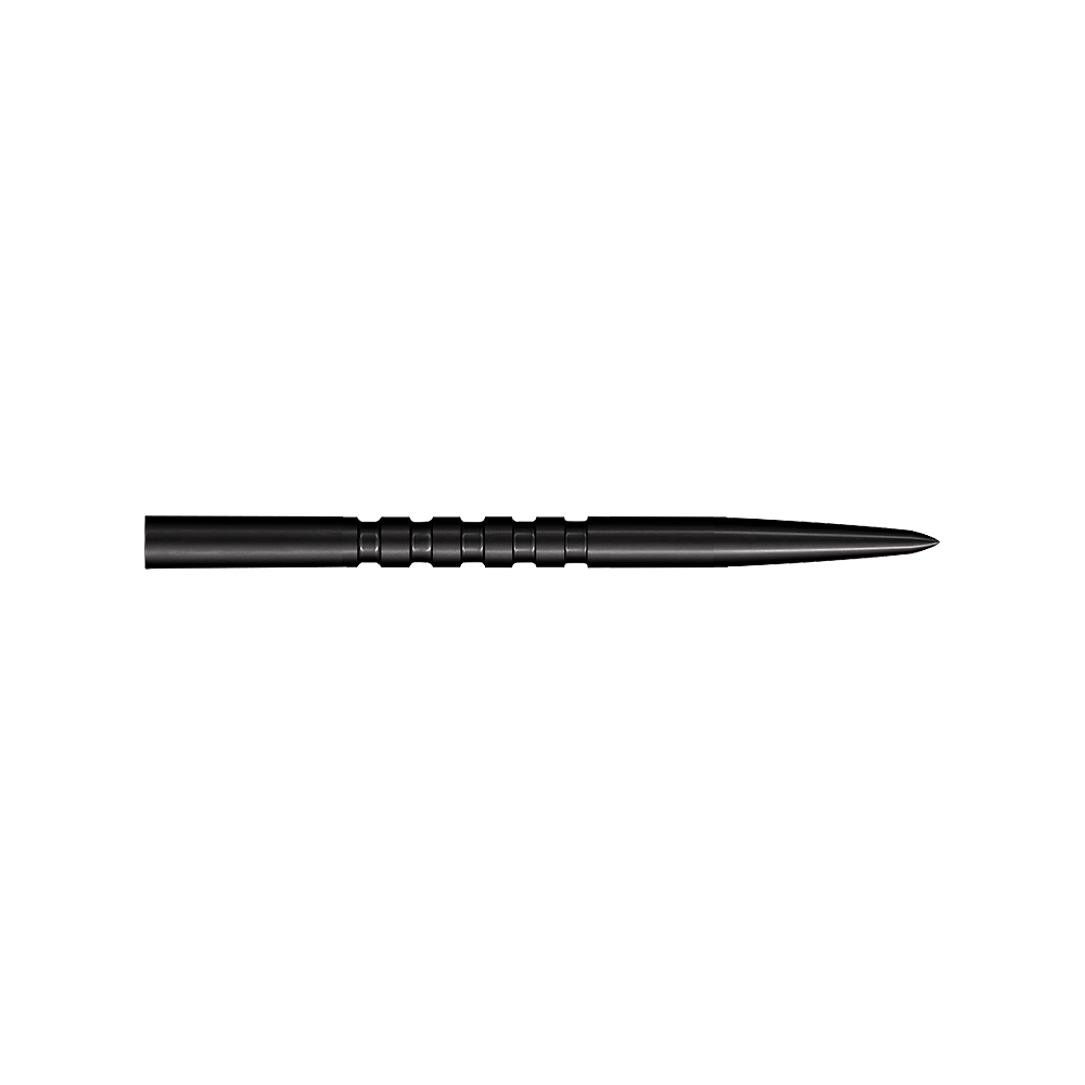 Shot Grip Point steel dart tips - Black Abgebildet sind schwarze Steeldartspitzen. Das Modell ist Grip Point mit einer Länge von 35 mm.