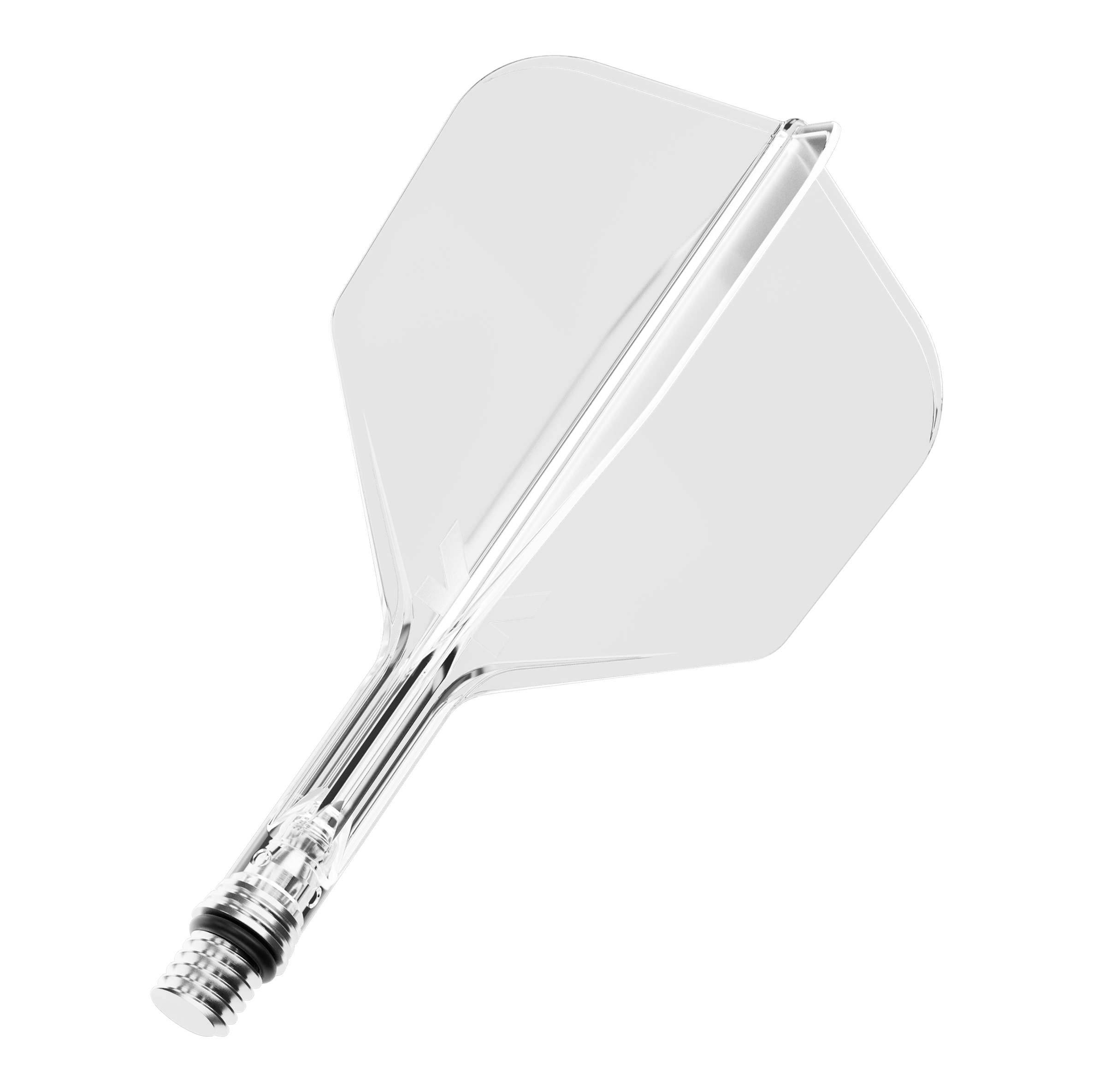 Target K-Shift No6 Flights - Clear Ein Target KShift No6 Dart-Flight in klarer Ausführung, 19 mm lang. Das Produkt ist transparent und einzeln abgebildet.