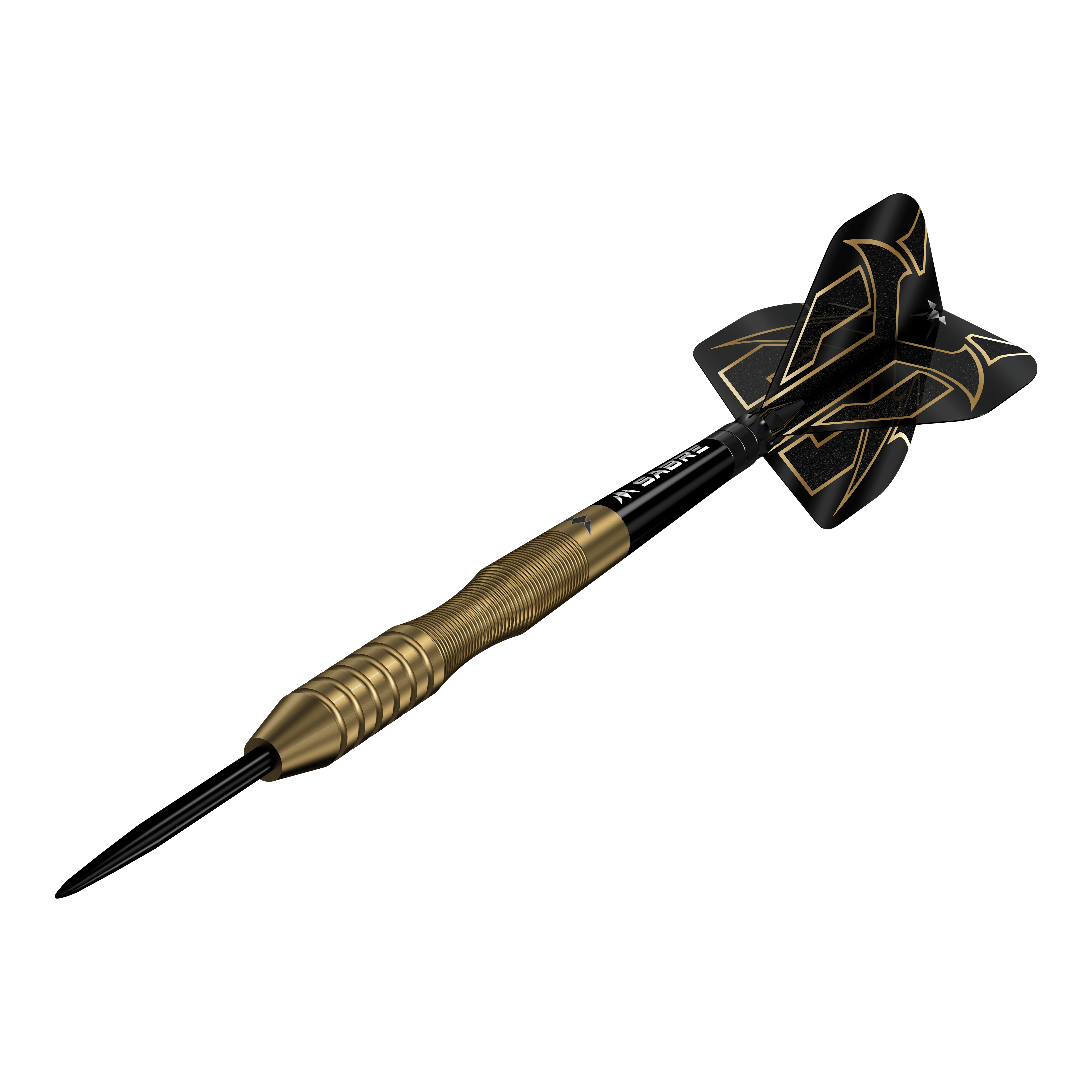 Mission Viktor Tingstrom Gold Steeldarts - 22g wird im Bild präsentiert. Die Abbildung verdeutlicht die goldene Oberfläche der Darts.