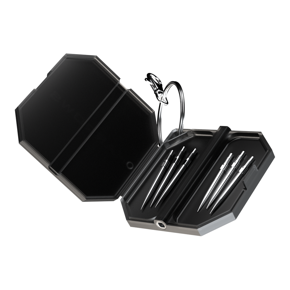 Abgebildet ist das Harrows Premium Quick Point Tool Case. Es bietet praktischen Stauraum für Dartzubehör.