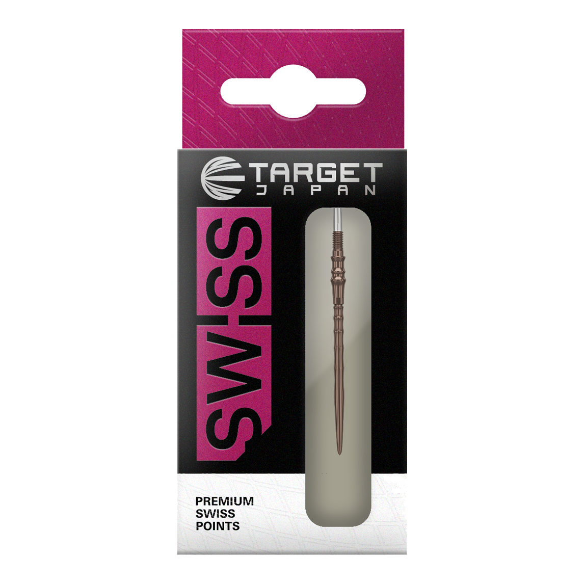 Target Japan Premium Swiss Point Steldart Tips - Silica Das Bild zeigt die Target Japan Premium Swiss Point Steldartspitzen - Silica. Diese hochwertigen Steeldartspitzen sind in einer detaillierten Nahaufnahme dargestellt.