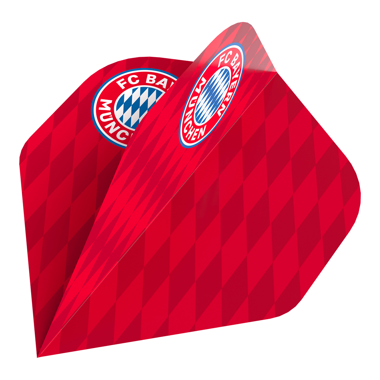 Bulls FC Bayern Munich Flight Collection - 5 sets Das Bild zeigt die Bulls FC Bayern München Flight Collection - 5 Satz. Es sind fünf Flights im Stil des Fußballvereins FC Bayern München abgebildet.