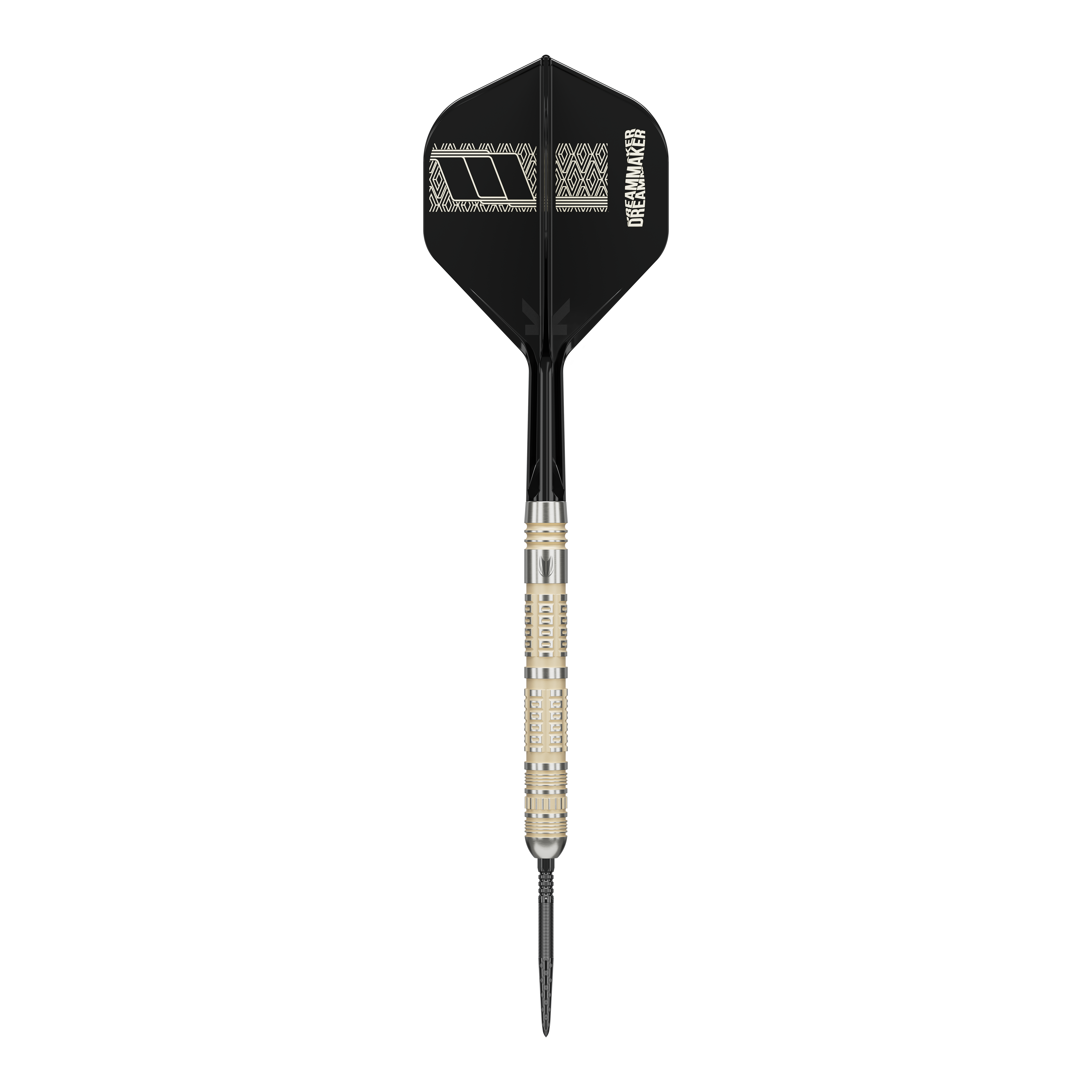 Zu sehen sind die Target Dimitri Van Den Bergh 95K Swiss Point Steeldarts. Die Abbildung gibt einen Eindruck vom Produktdesign.