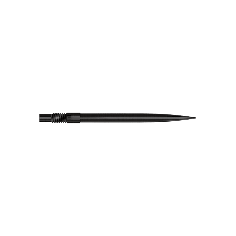 Das Bild zeigt das Produkt mit dem Namen 'QP23974_Harrows_QuickPoint_Dartspitzen_Schwarz_30mm_2'. Es sind schwarze Dartspitzen abgebildet.