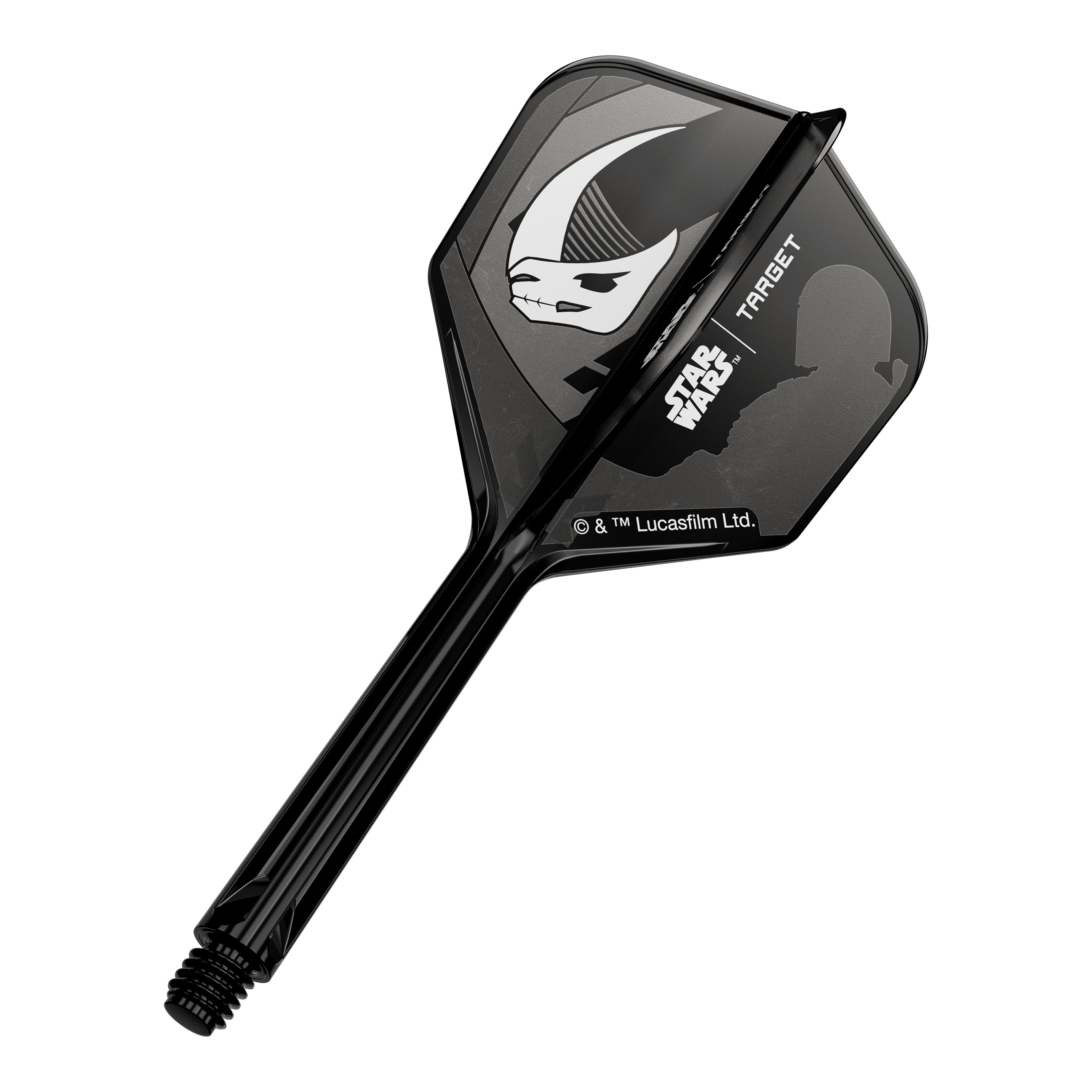 Abgebildet ist das Produkt '410625_Target_StarWars_K-Flex_Mandalorian_Armour_No6_Flights_33mm_1a'. Vermutlich sind darauf Mandalorian Armour Dart-Flights dargestellt.