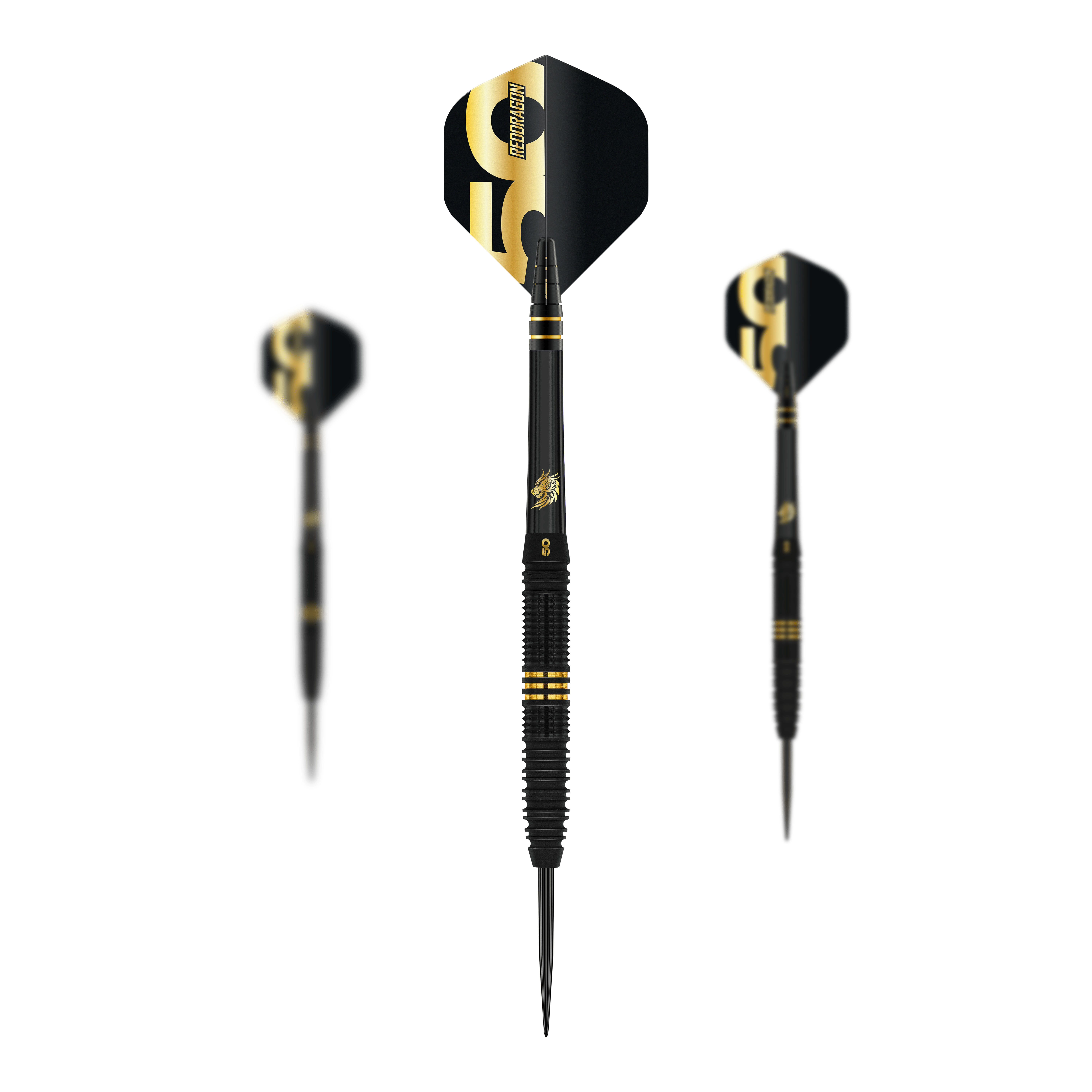 Red Dragon Jonny Clayton 50 Years Player Limited Edition Steeldarts - 22g Das Bild zeigt die Red Dragon Jonny Clayton 50 Years Player Limited Edition Steeldarts mit einem Gewicht von 22g. Der Artikel feiert das 50-jährige Jubiläum und ist eine limitierte Sonderedition für Dartspieler.