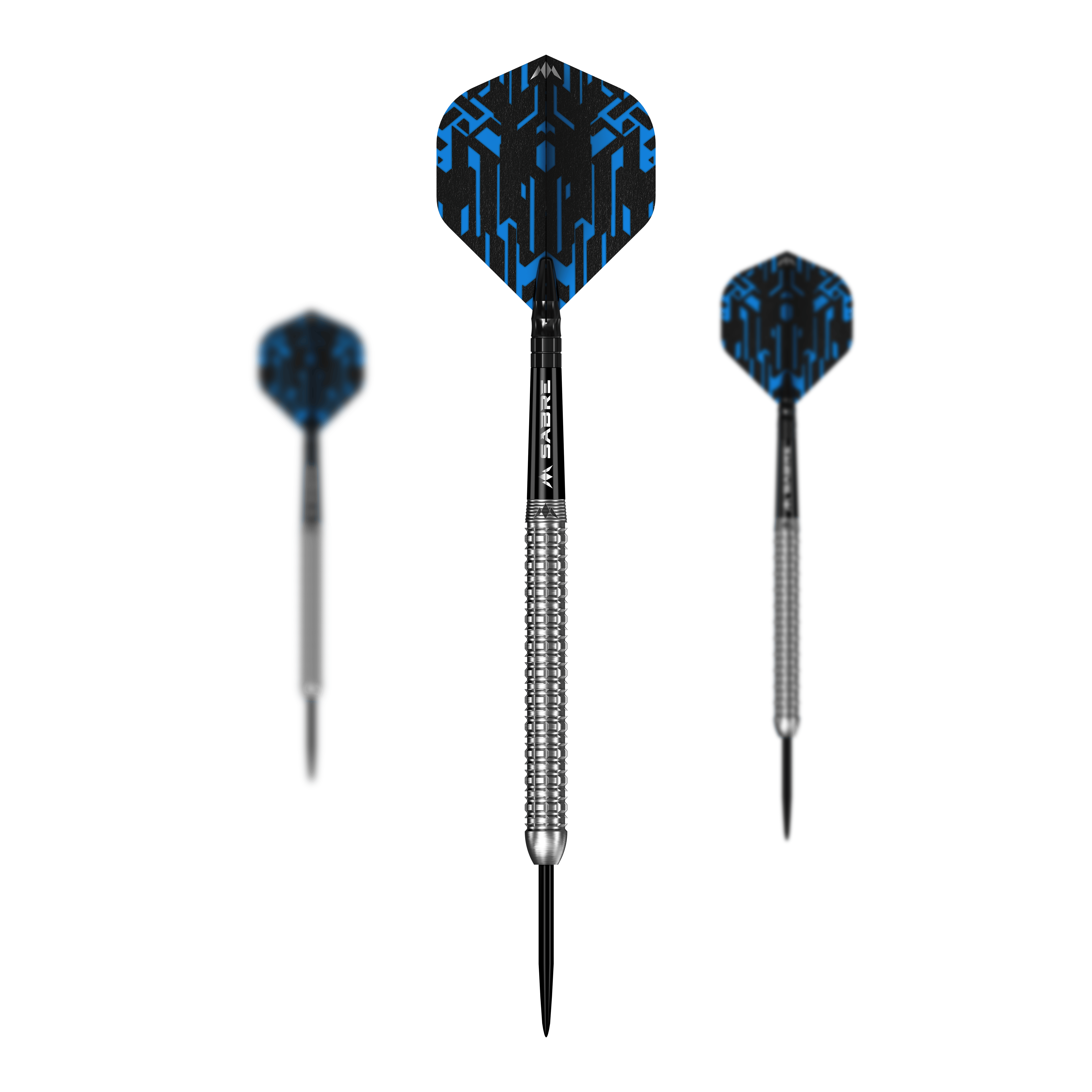 Mission Jack Tweddell Silver Steel Darts Ein Bild mit dem Dateinamen M002000_Mission_Jack_Tweddell_Silver_Steeldarts_1Set. Es zeigt wahrscheinlich ein Set aus silbernen Steeldarts.