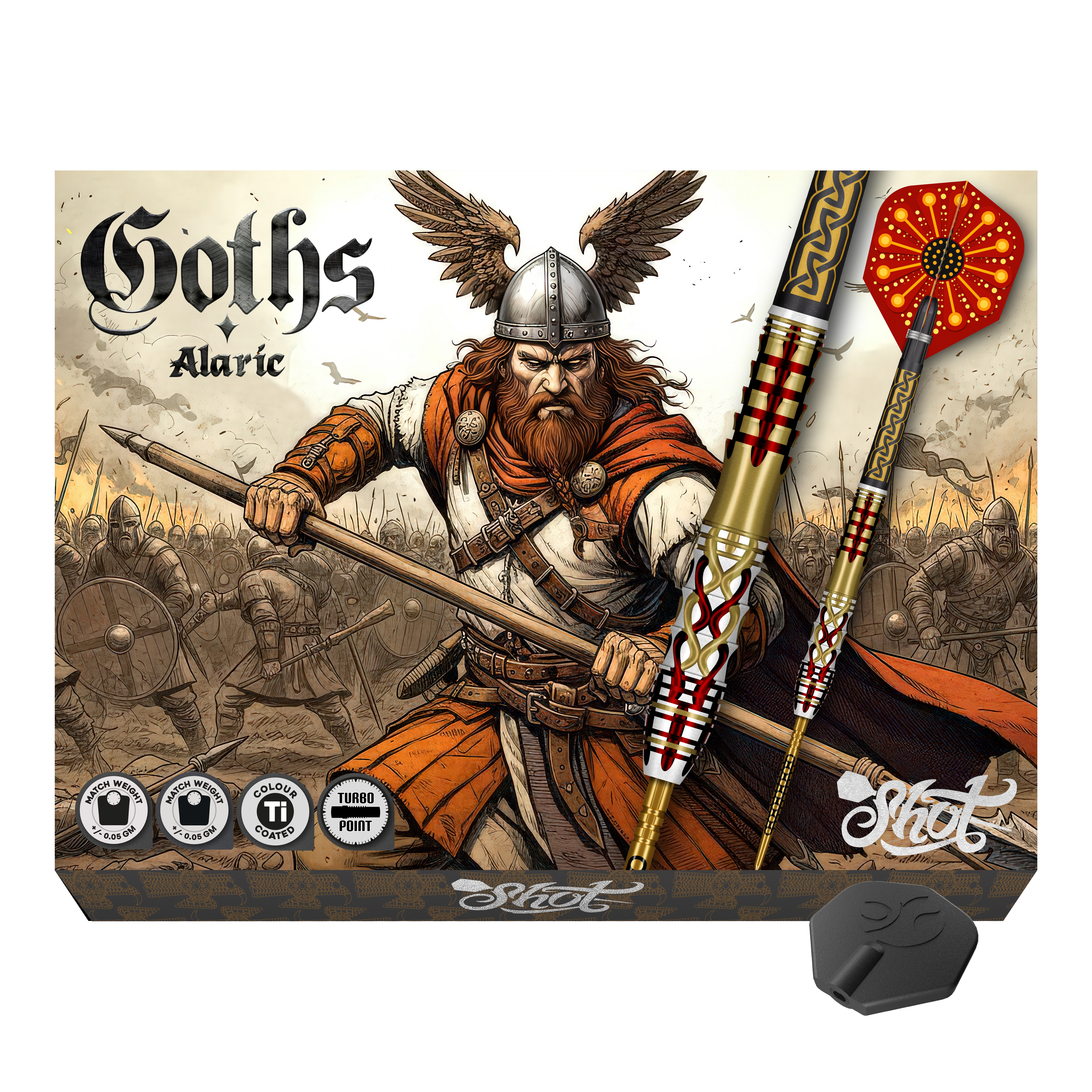 Shot Goths Alaric Turbo Point Steel Darts - 23g