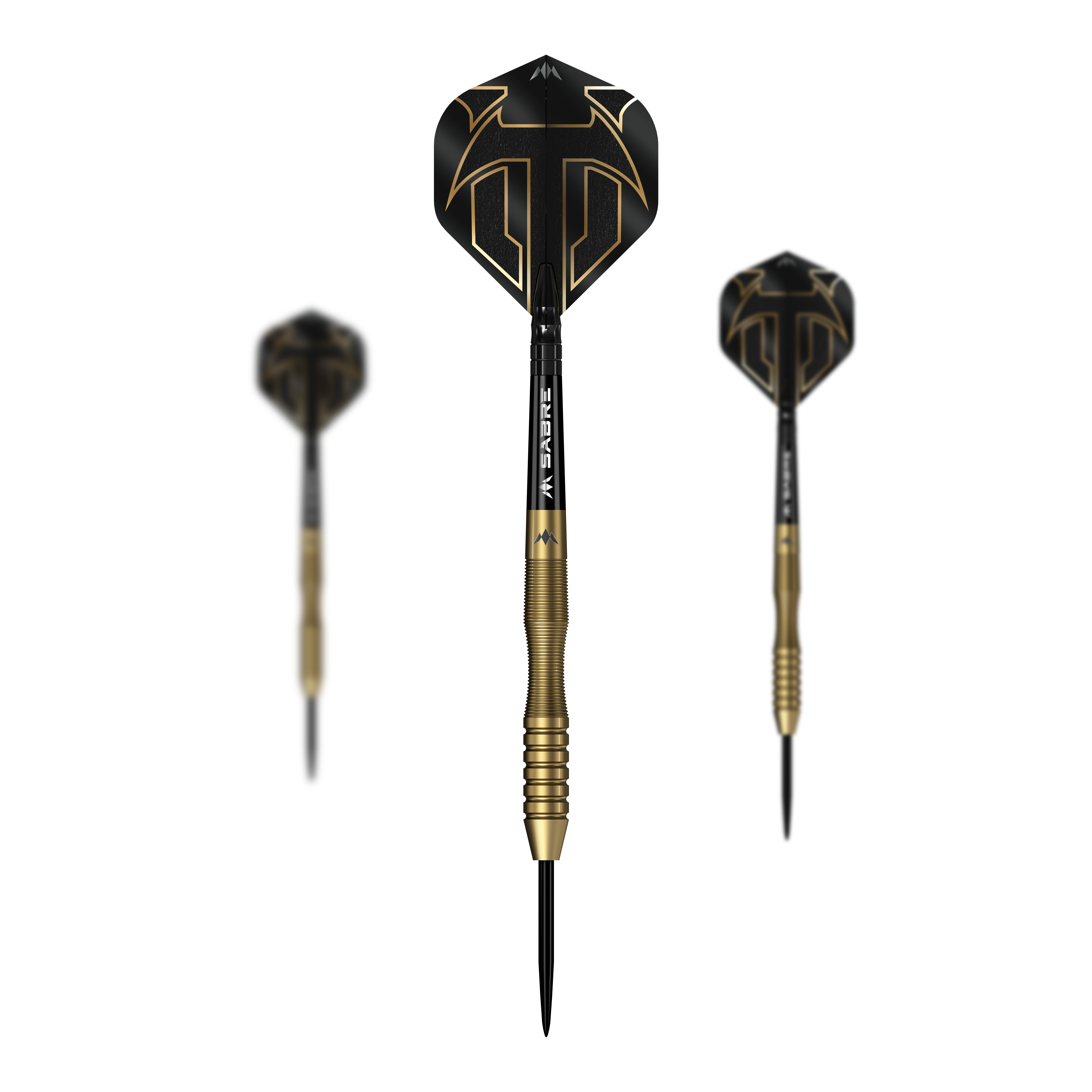 Mission Viktor Tingstrom Gold Steel Darts - 22g Mission Viktor Tingstrom Gold Steeldarts - 22g als Set dargestellt. Das Foto zeigt das komplette Set der Steeldarts.