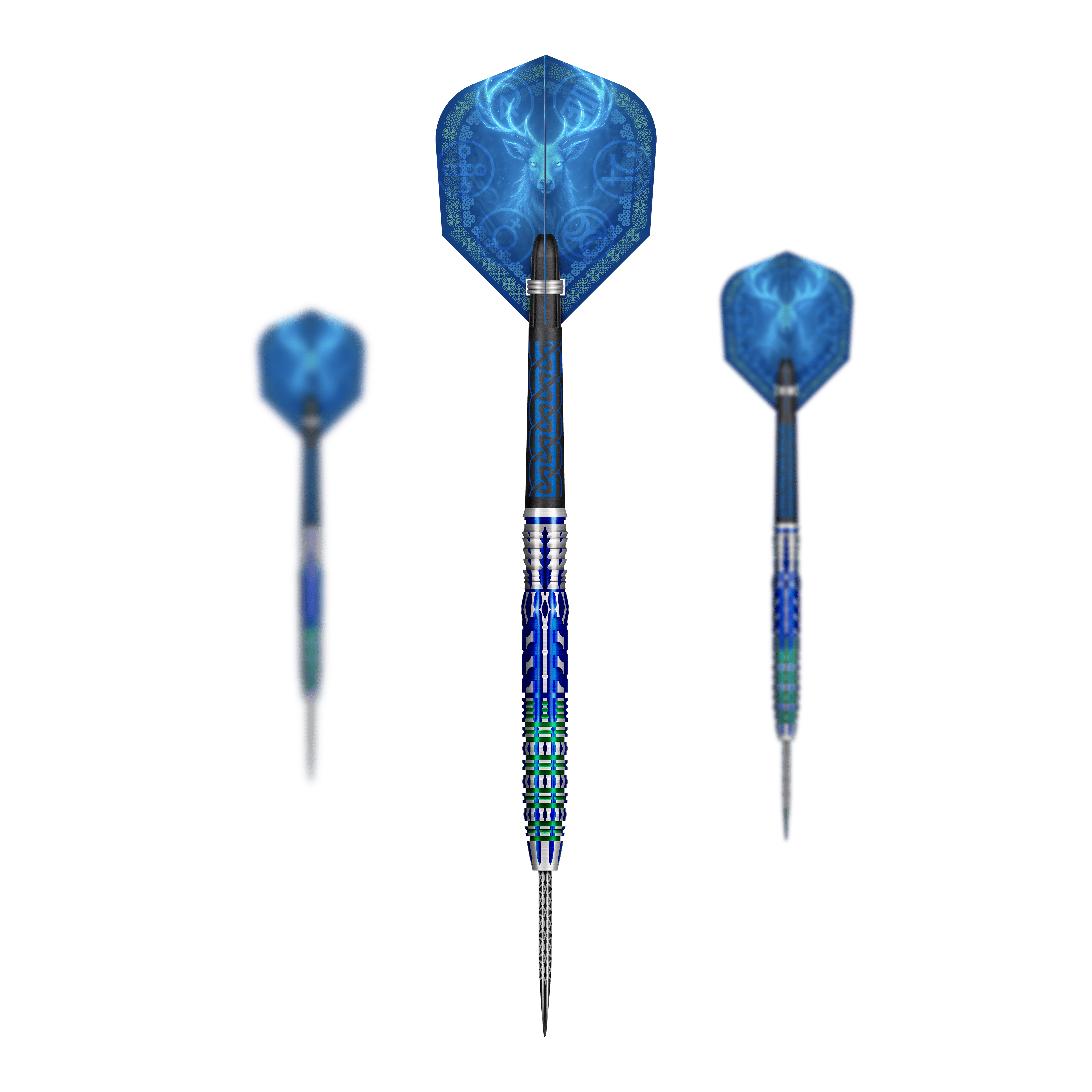 Shot Celt Merlin steel darts Abgebildet ist ein Set der Shot Celt Merlin Steeldarts. Diese Darts sind speziell für Präzision entworfen.