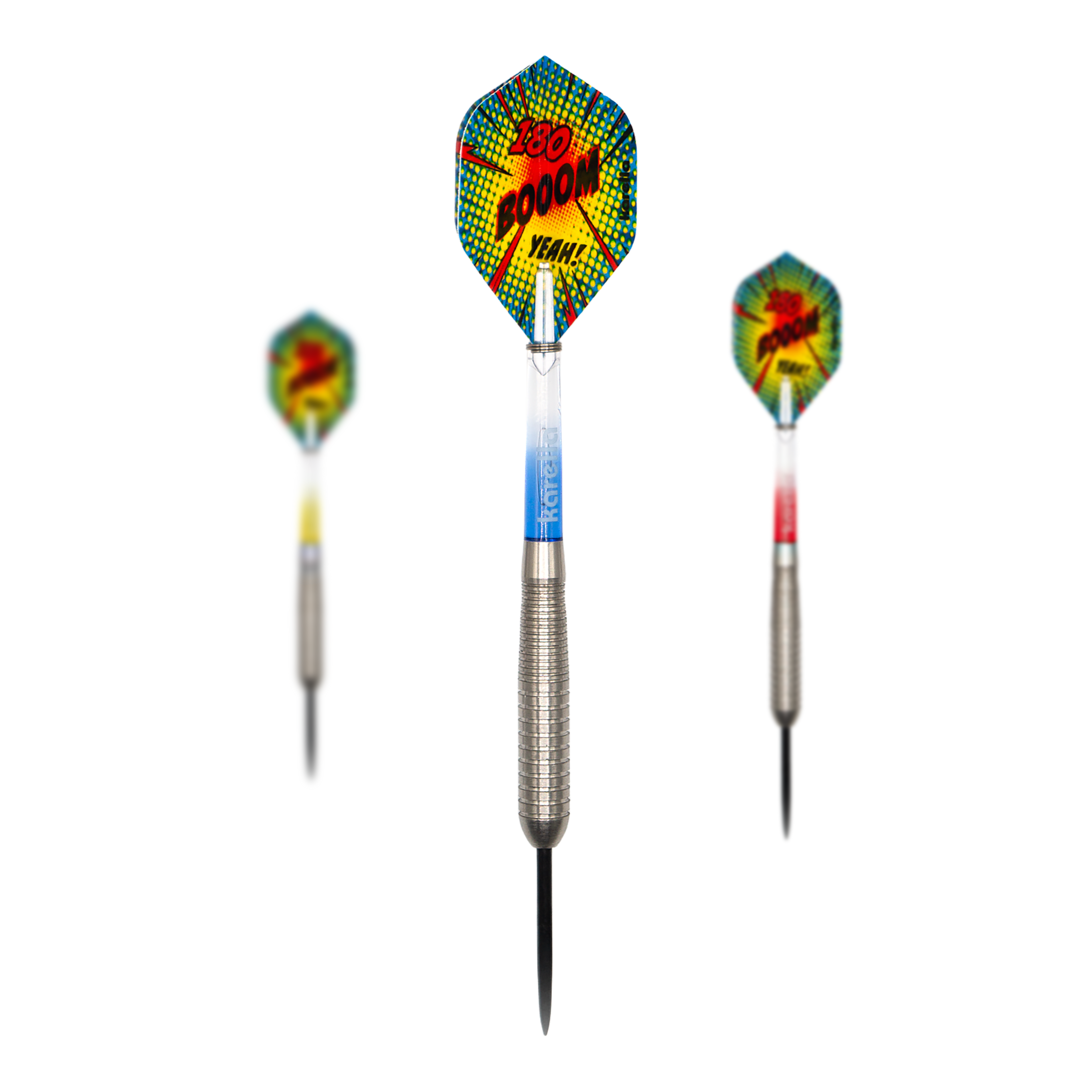 Karella Comic Line CL-4 steel darts - 23g Zu sehen ist ein Set der Karella Comic Line CL-4 Steeldarts - 23g. Das Set eignet sich für Einsteiger und fortgeschrittene Spieler.