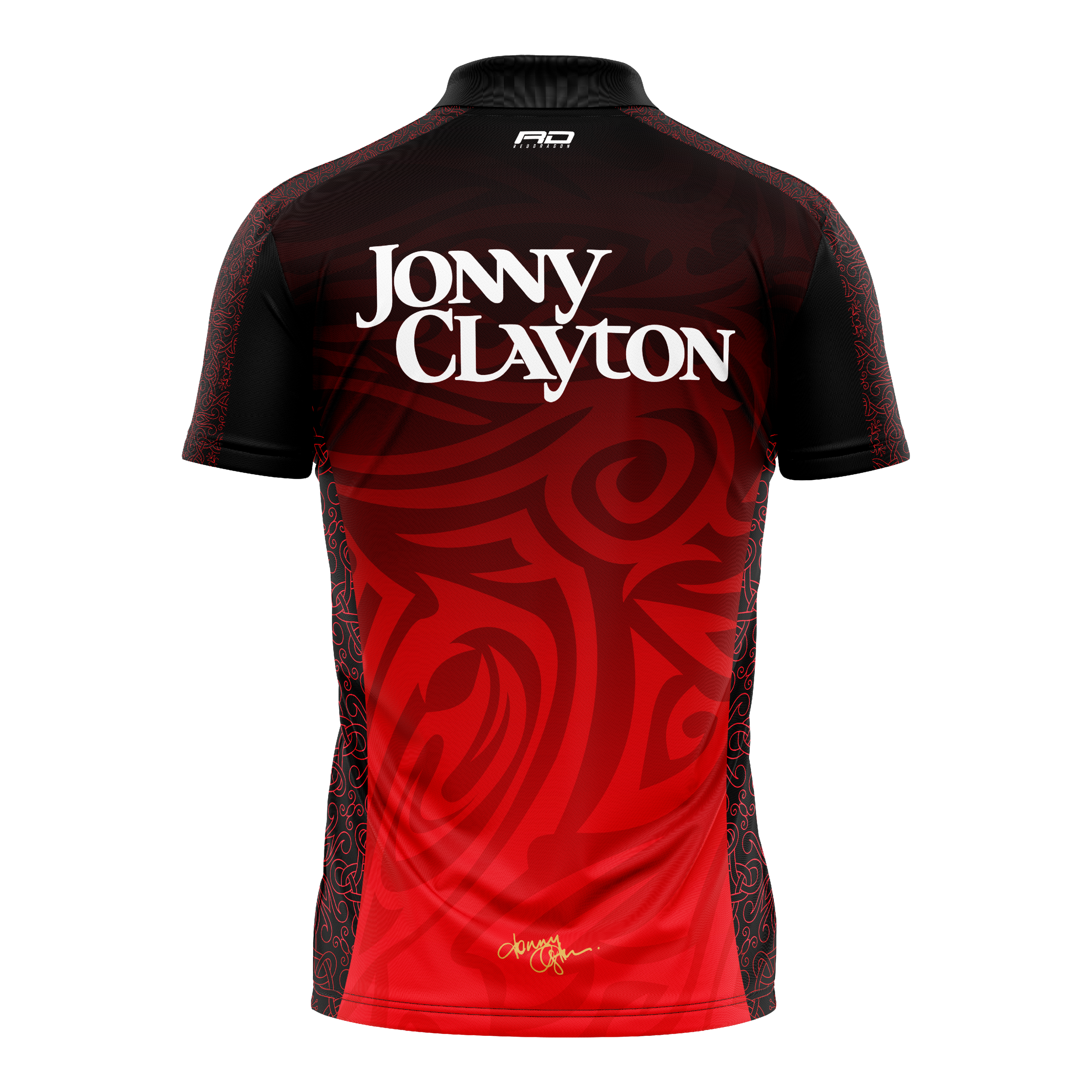 Red Dragon Jonny Clayton Limited Edition dart shirt Gezeigt wird das Red Dragon Jonny Clayton Limited Edition Dartshirt. Es handelt sich um eine limitierte Edition, speziell entworfen für Dartliebhaber.